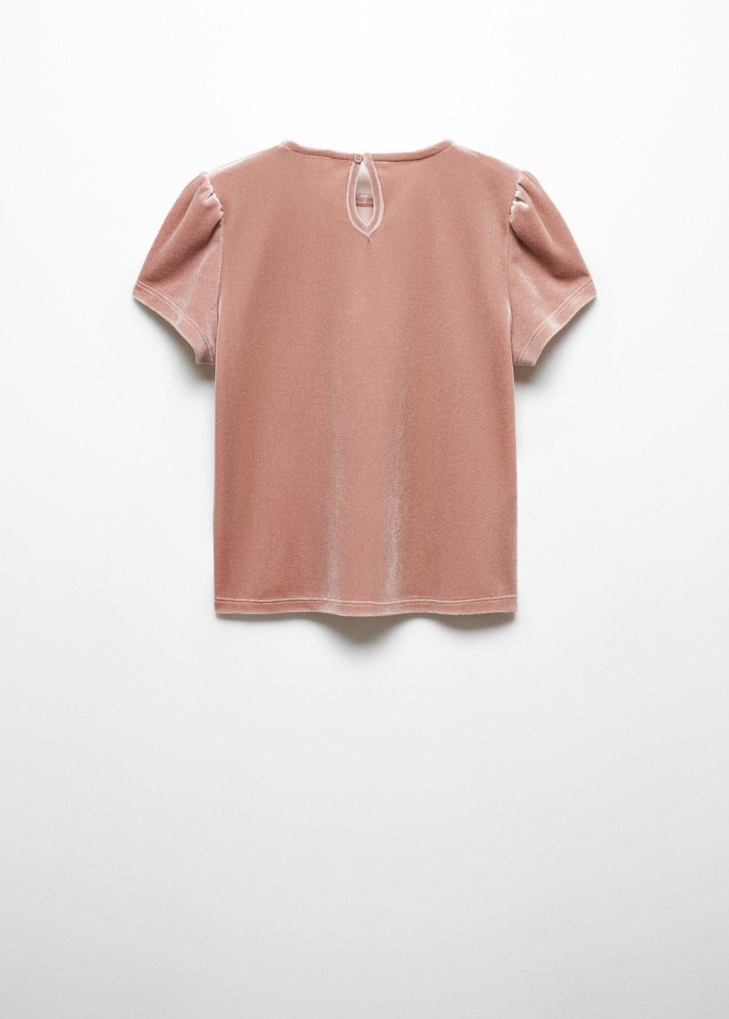 Puffed sleeves velvet T-shirt - Reverse of the article