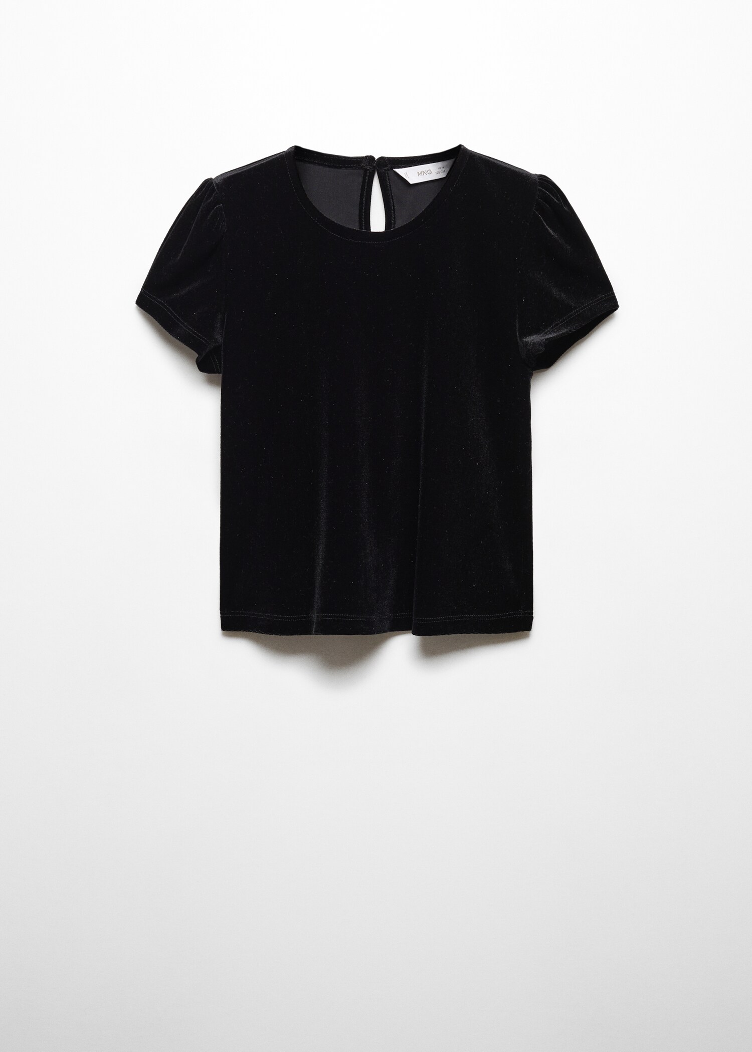 Puffed sleeves velvet T-shirt - Article without model