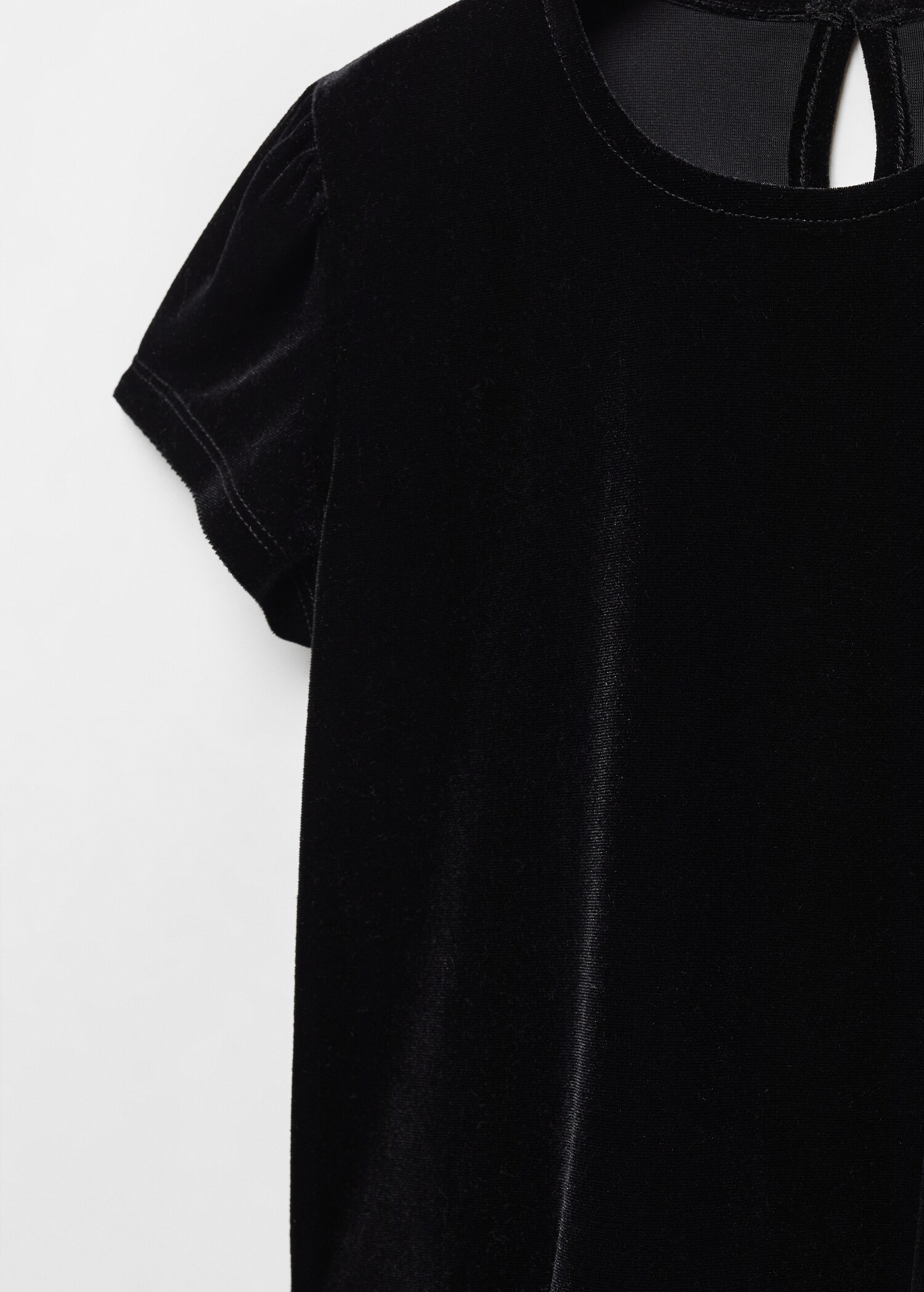 Puffed sleeves velvet T-shirt - Details of the article 8