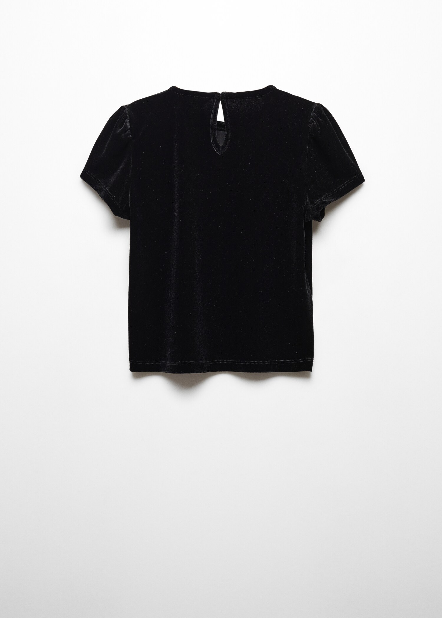 Puffed sleeves velvet T-shirt - Reverse of the article