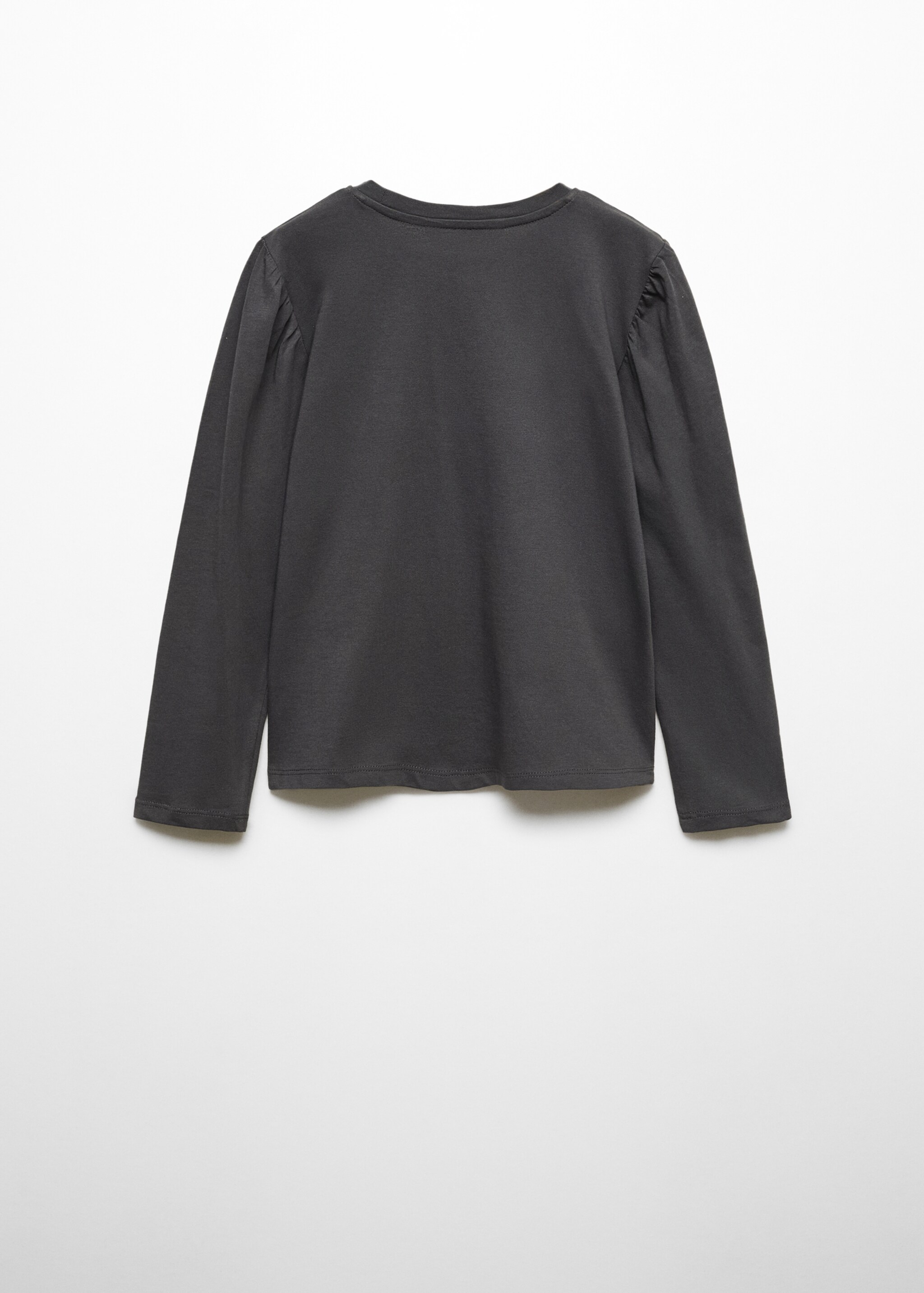 Long-sleeved t-shirt with message - Reverse of the article, Charcoal. Ref: 57039091-00.