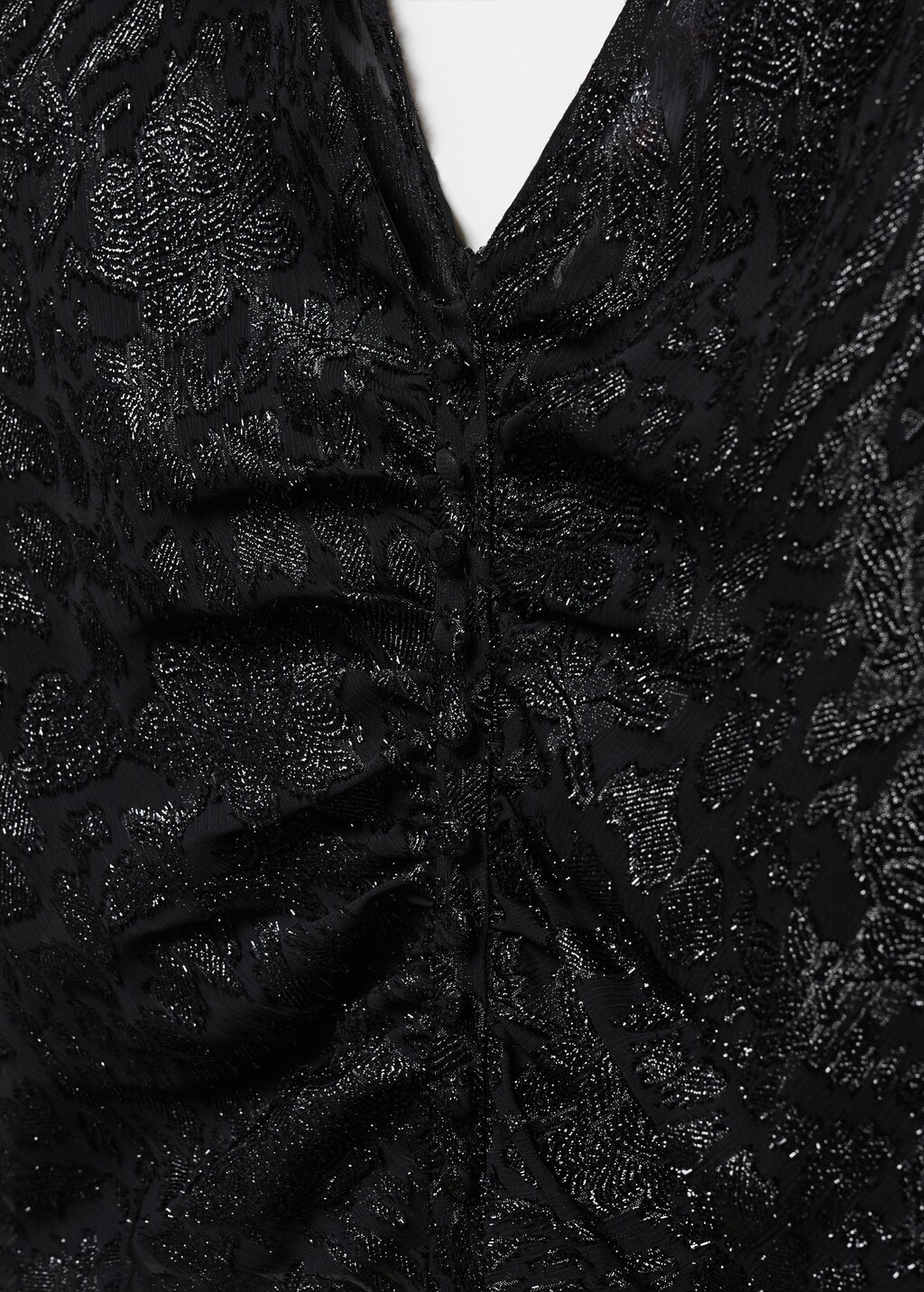 Lurex jacquard blouse - Women | MANGO OUTLET USA