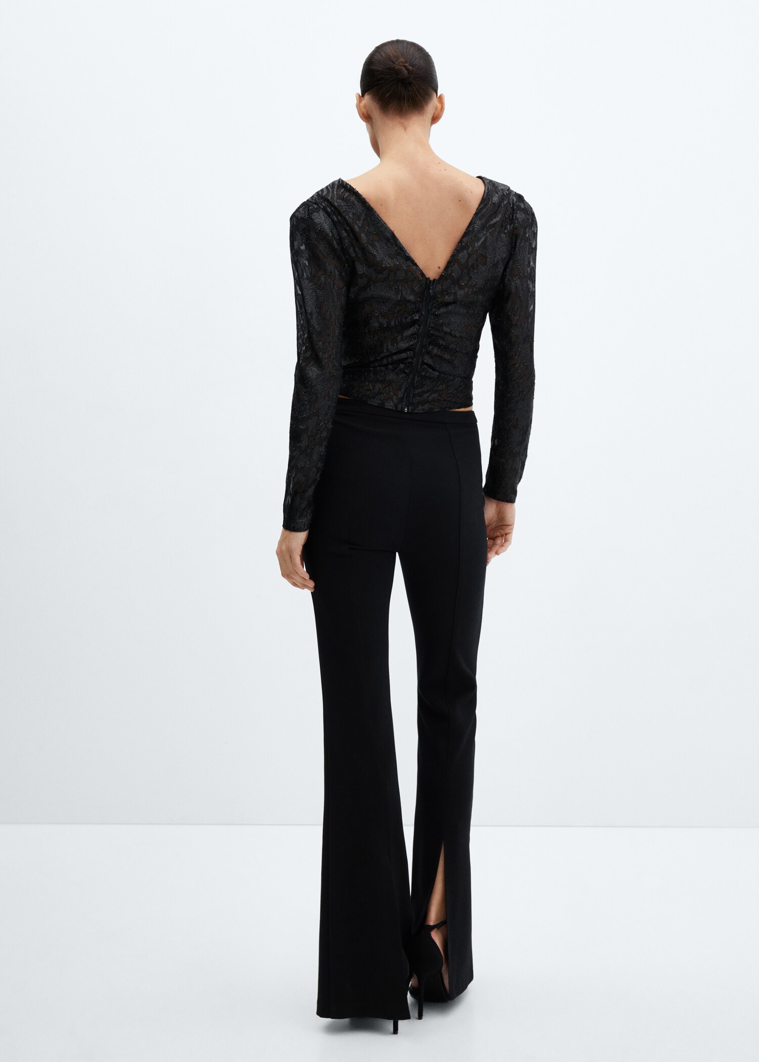 Blusa jacquard lúrex - Reverso del artículo