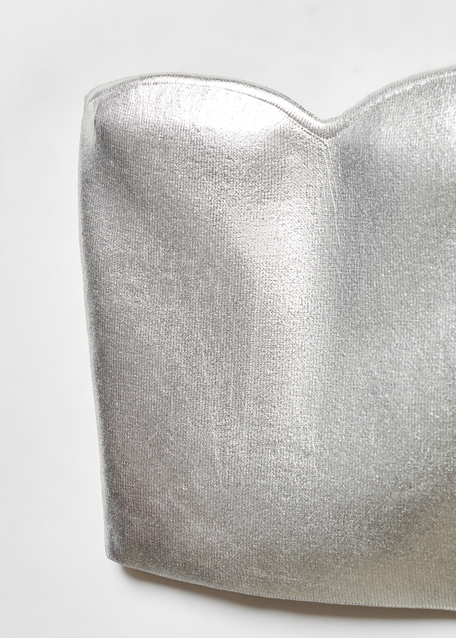 Metallic top with sweetheart neckline - Details of the article 8