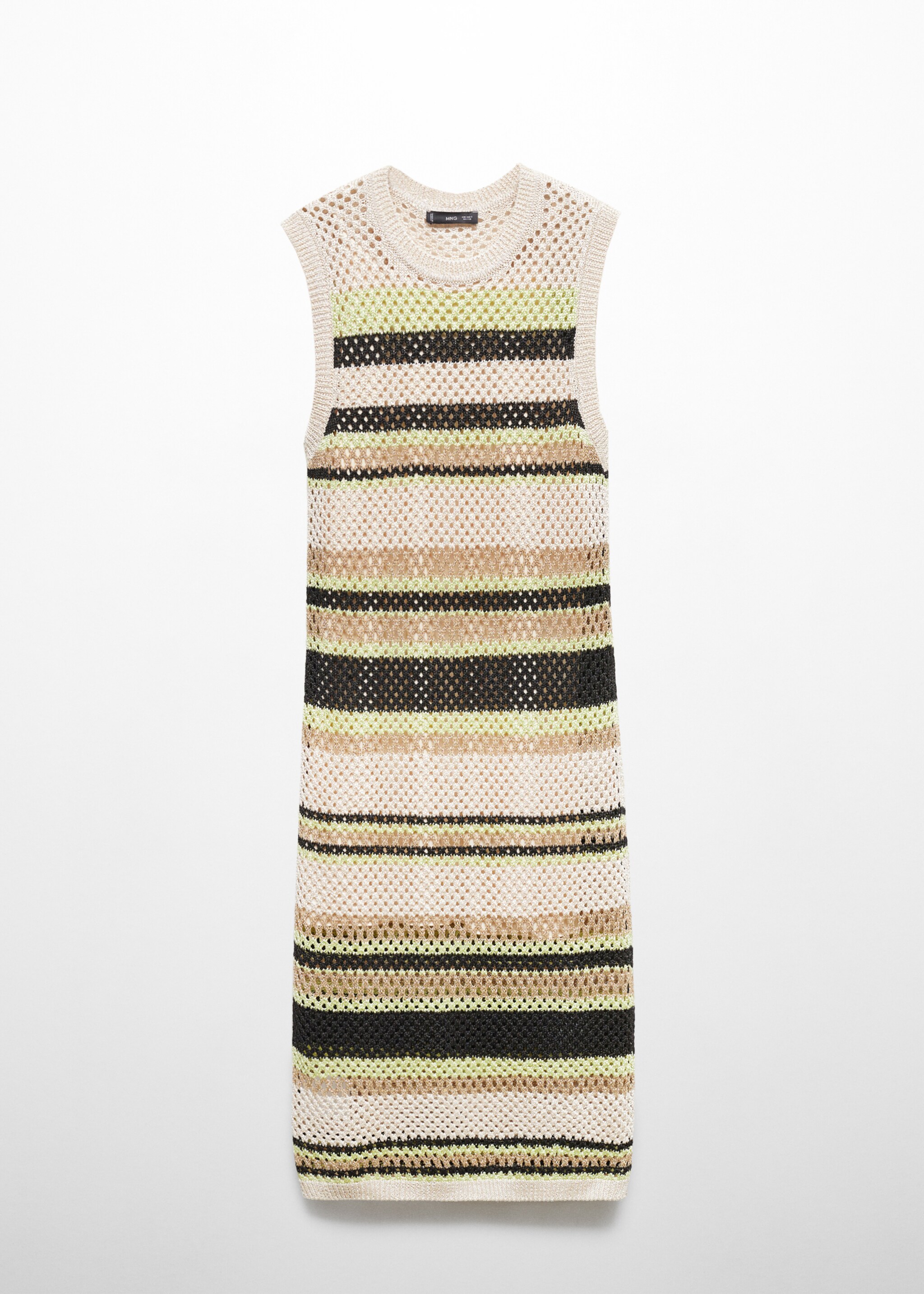 Φόρεμα πλεκτό αζούρ λεπτομέρειες - Προϊόν χωρίς μοντέλο, Πράσινο. Ref: 57039121-00.