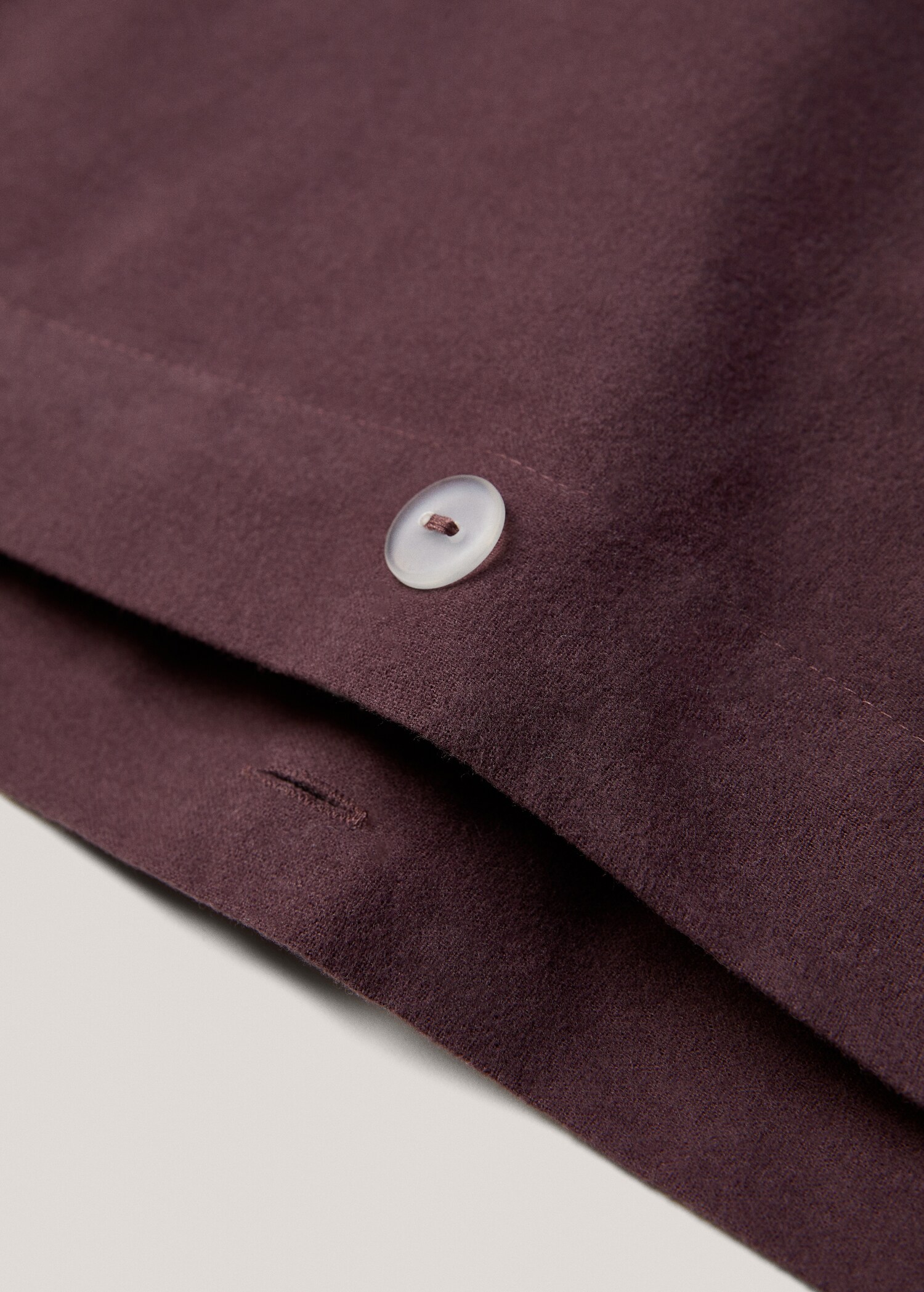 Plain flannel duvet cover Queen bed - Details of the article 1