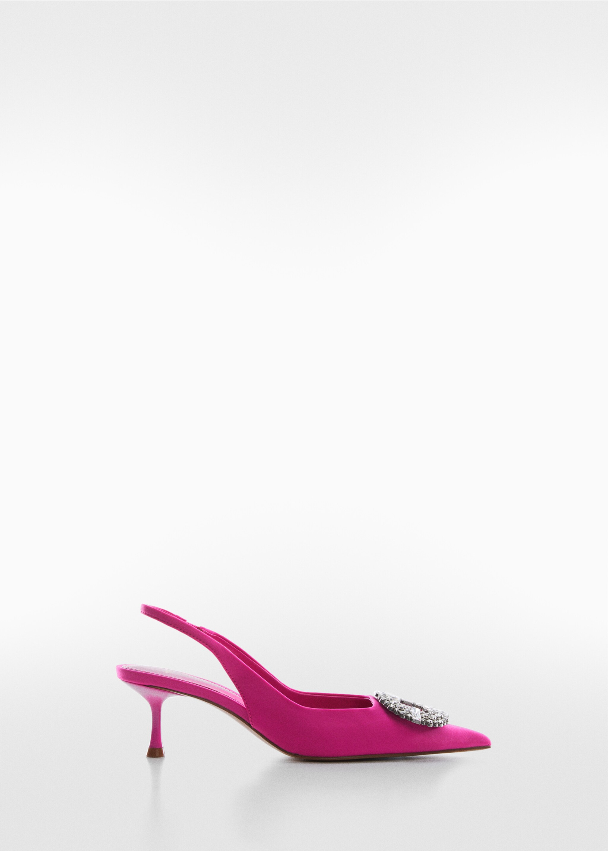 Pointed shoes with rhinestone detail - Article without model, Fuchsia. Ref: 57040030-00.