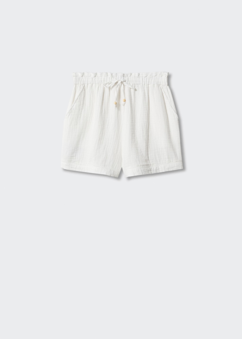 Cotton shorts with elastic waistband hotsell