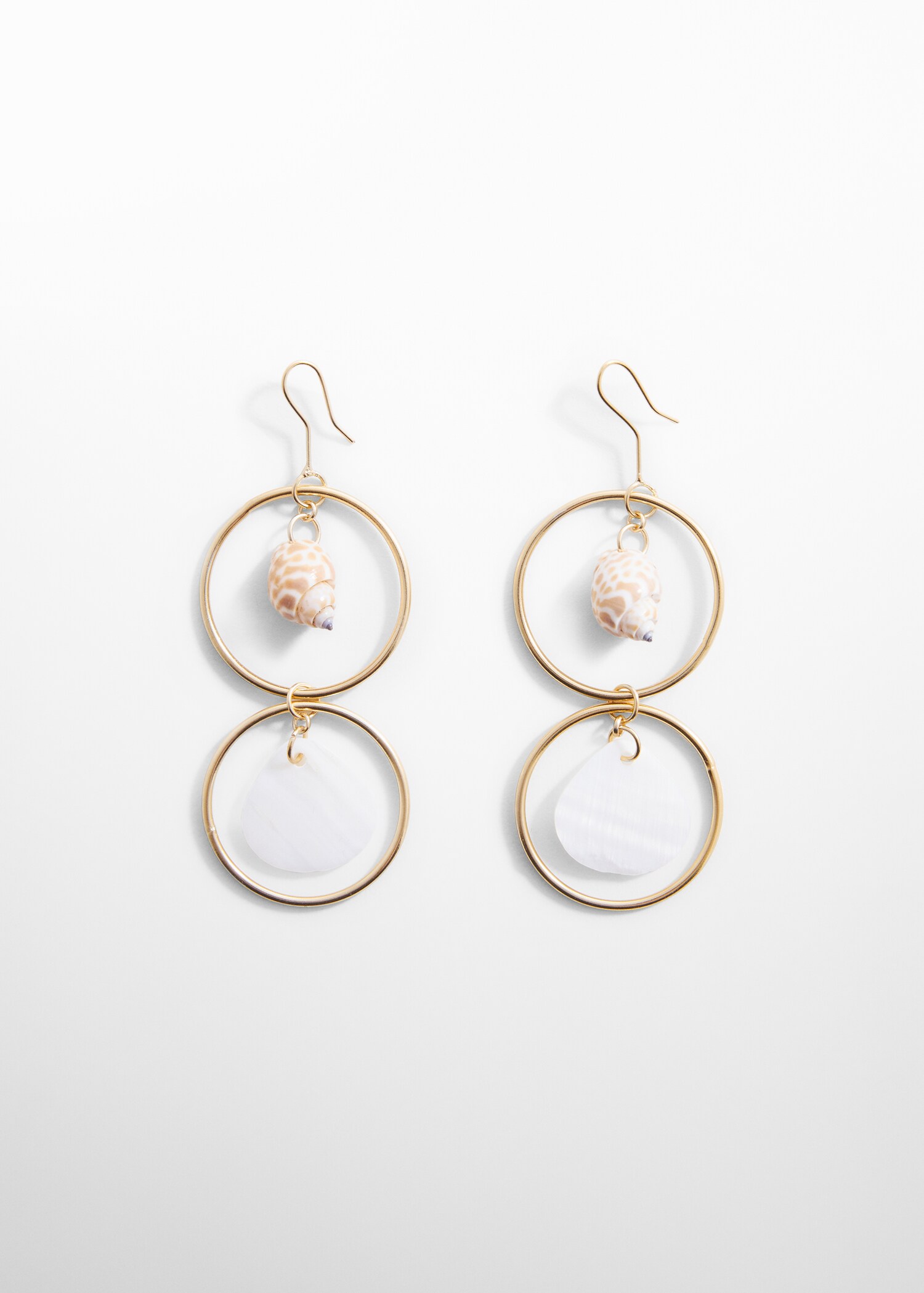 Shell hoop earrings - Article without model