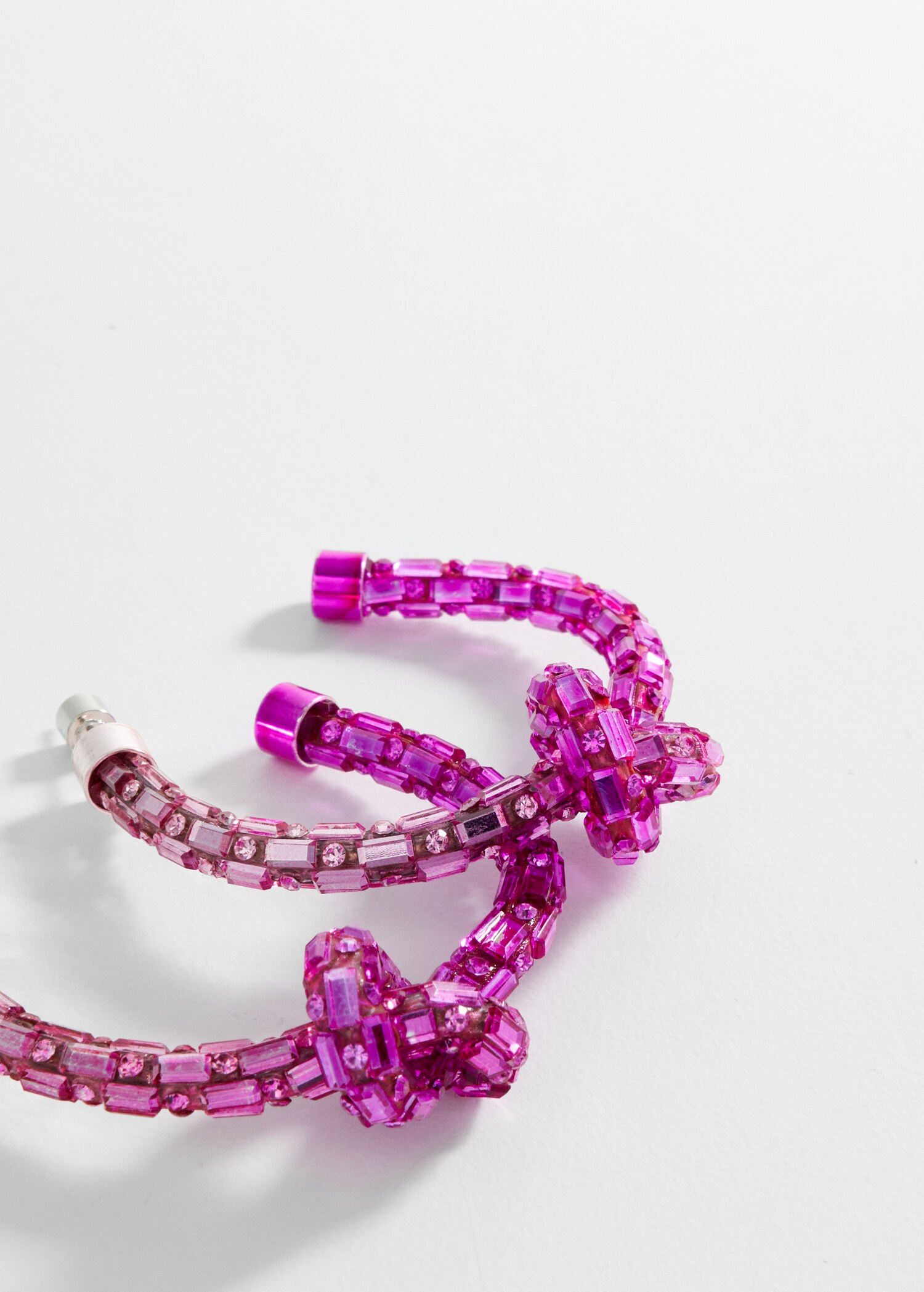 Pendientes aros strass - Plano medio