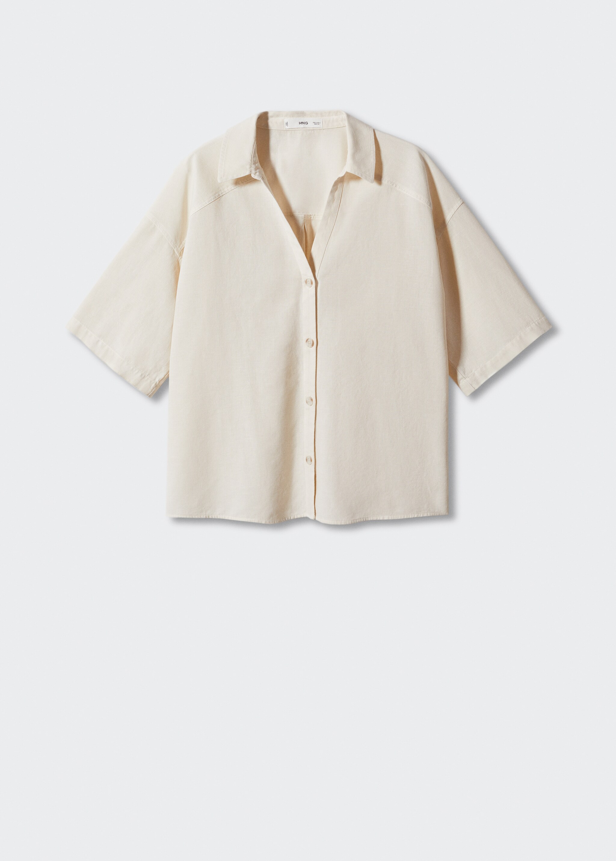 Cotton linen-blend shirt - Article without model