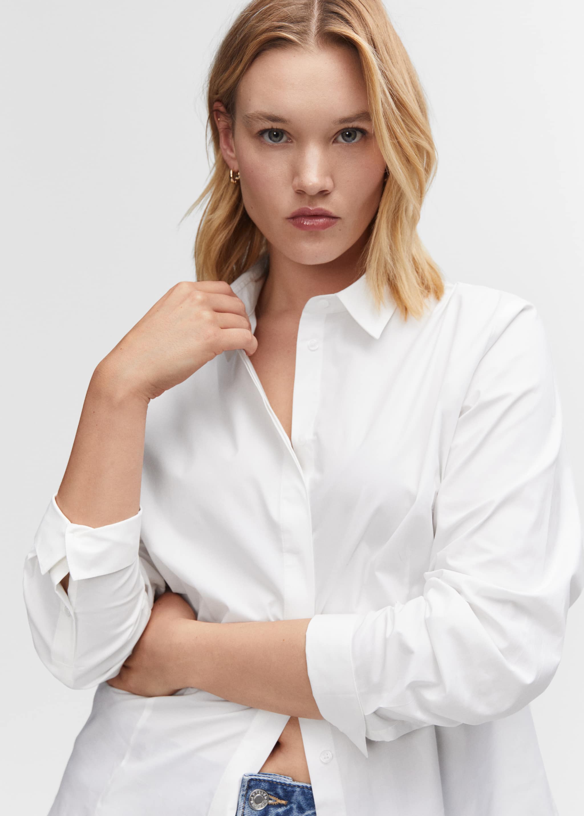 Fitted cotton shirt - Details of the article 4