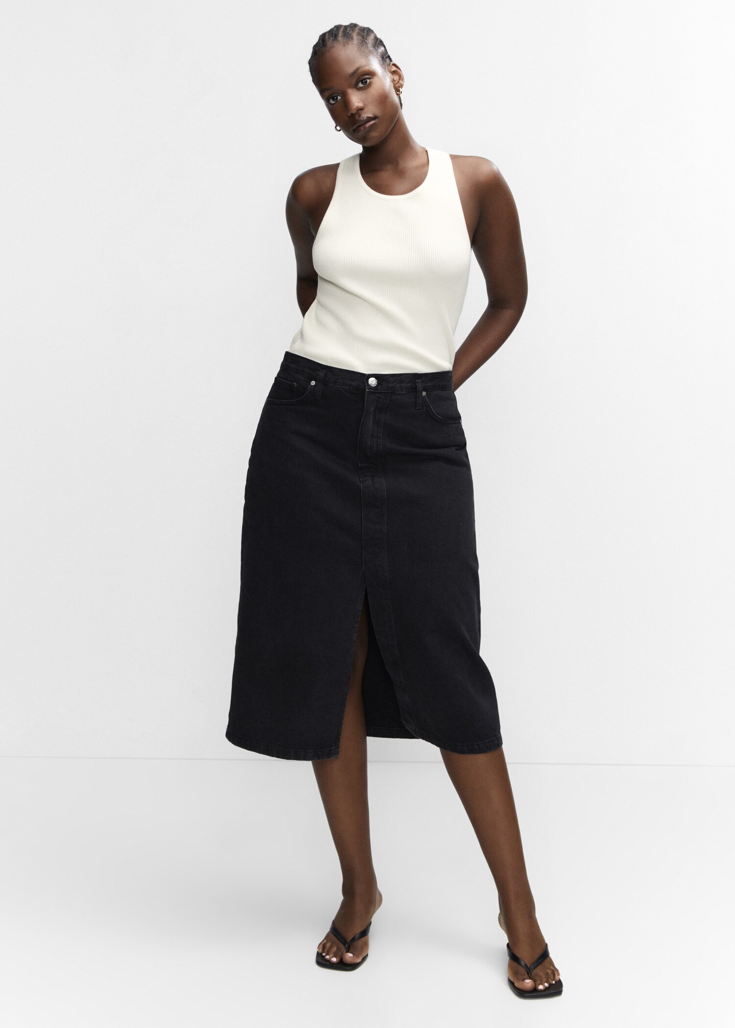 Open back knitted top - Details of the article 3