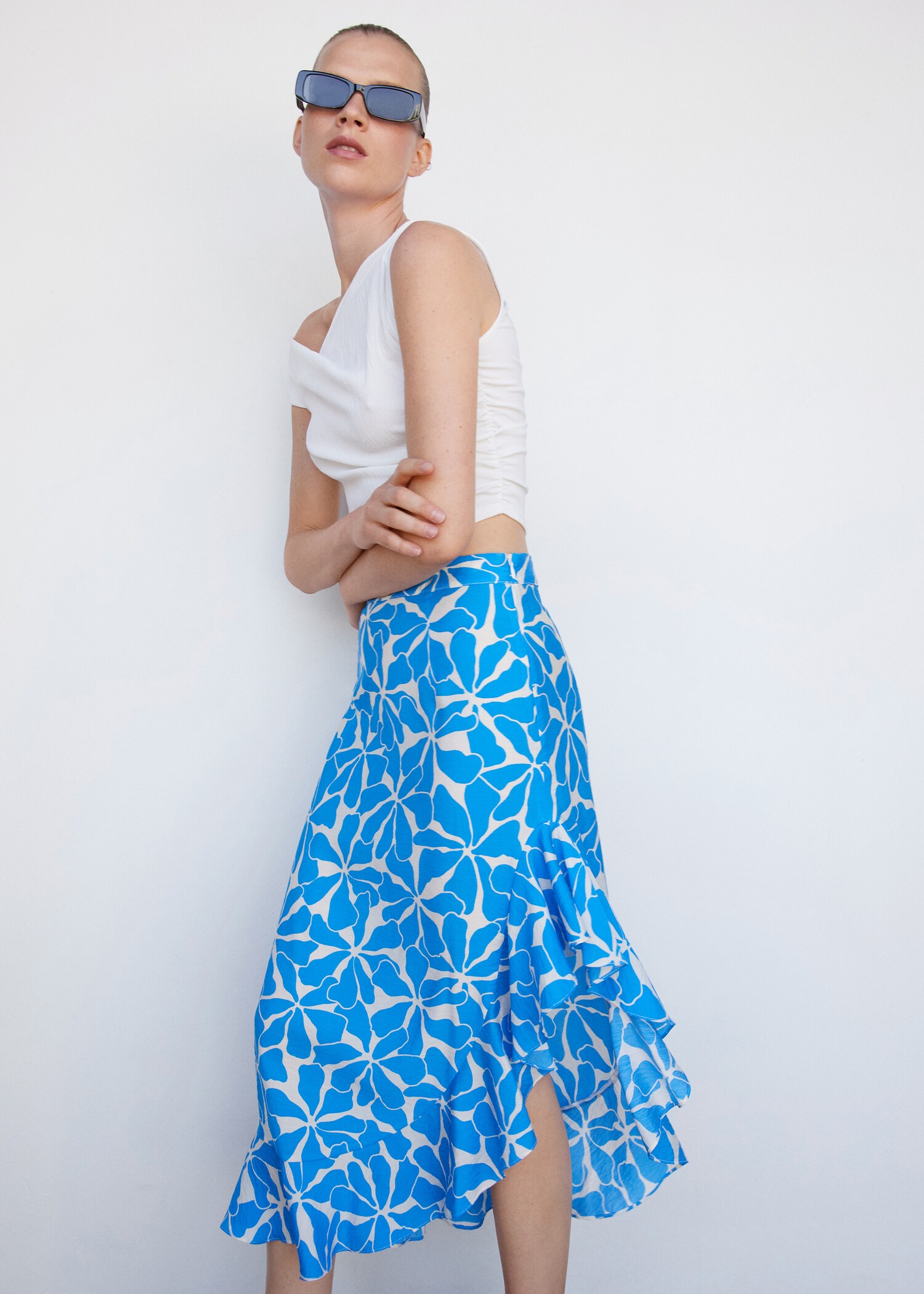 Falda asimétrica estampada - Detalle del artículo 2