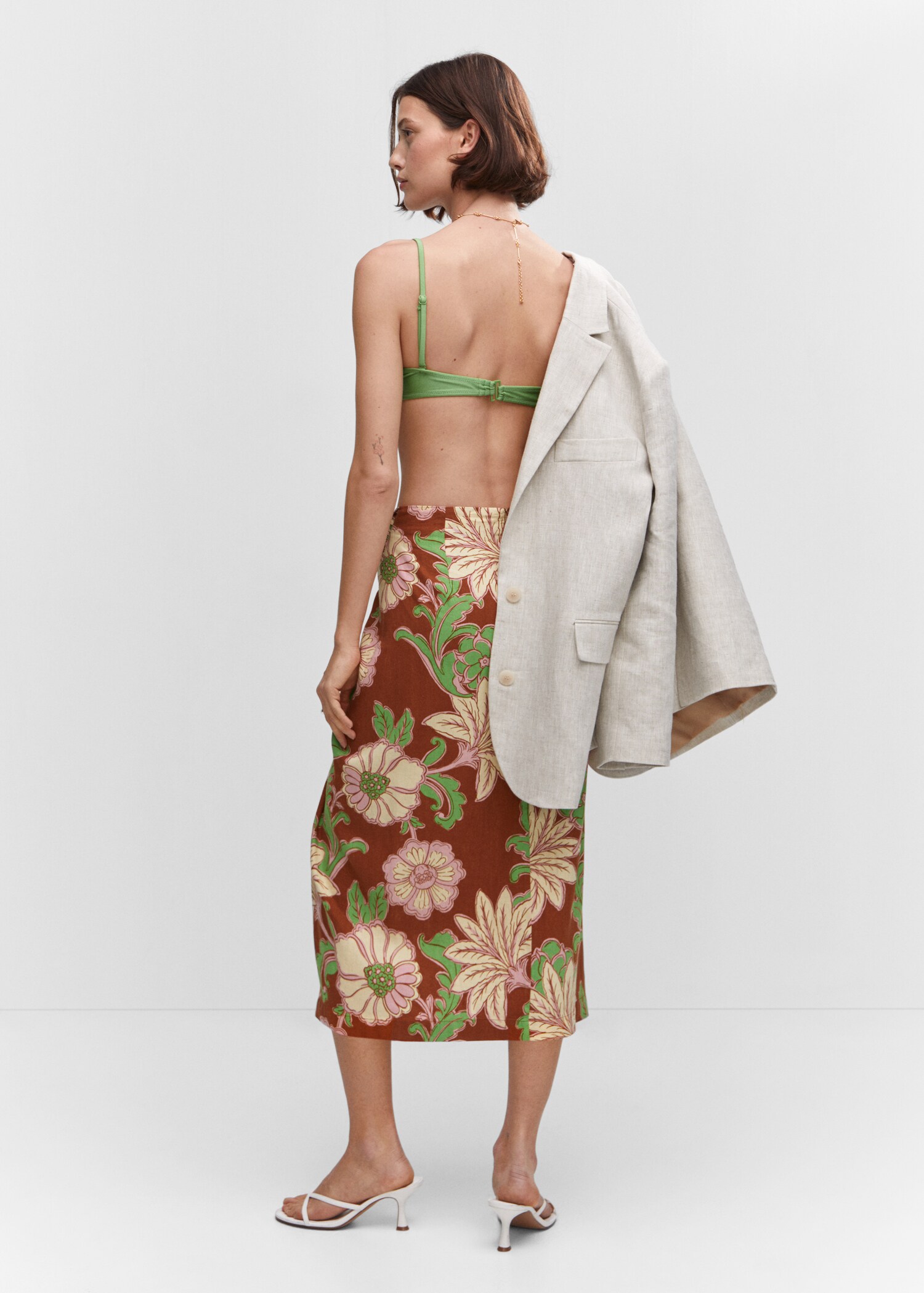 Knot printed skirt - Reverse of the article