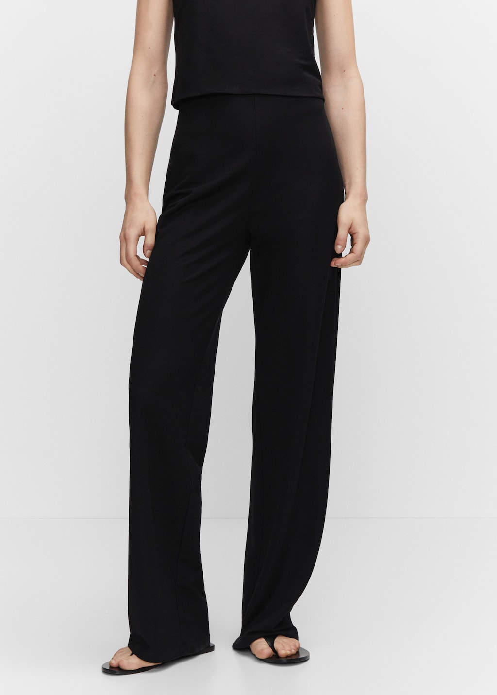 Knitted wideleg trousers