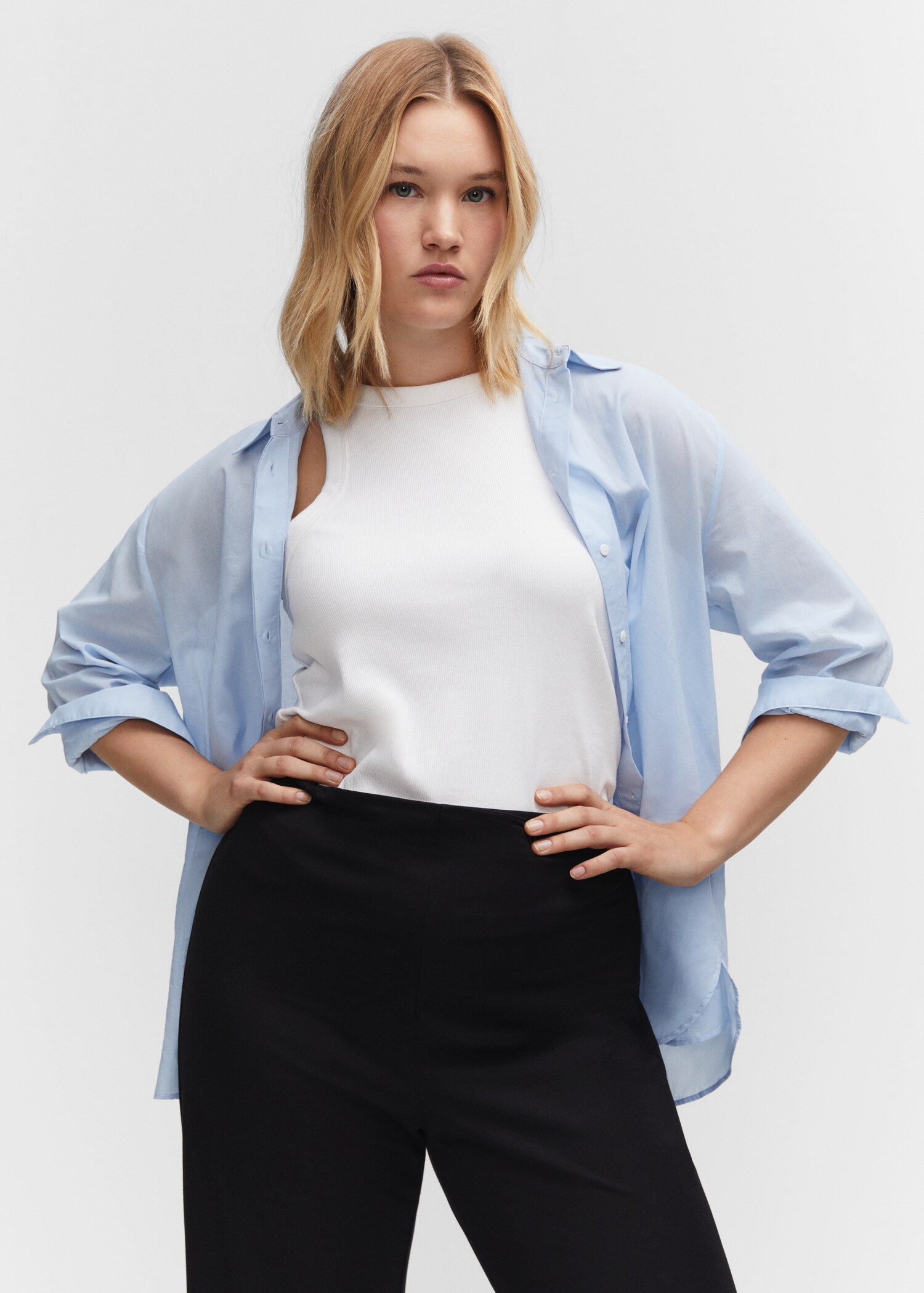 Pantaloni din tricot wide leg - Detaliu al articolului 5