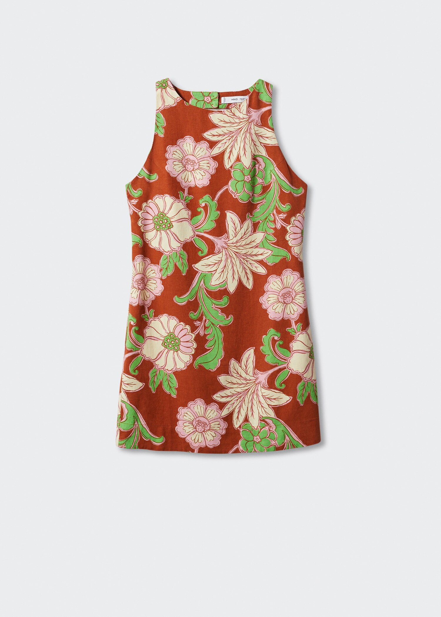 Linen dress with back opening - Article without model