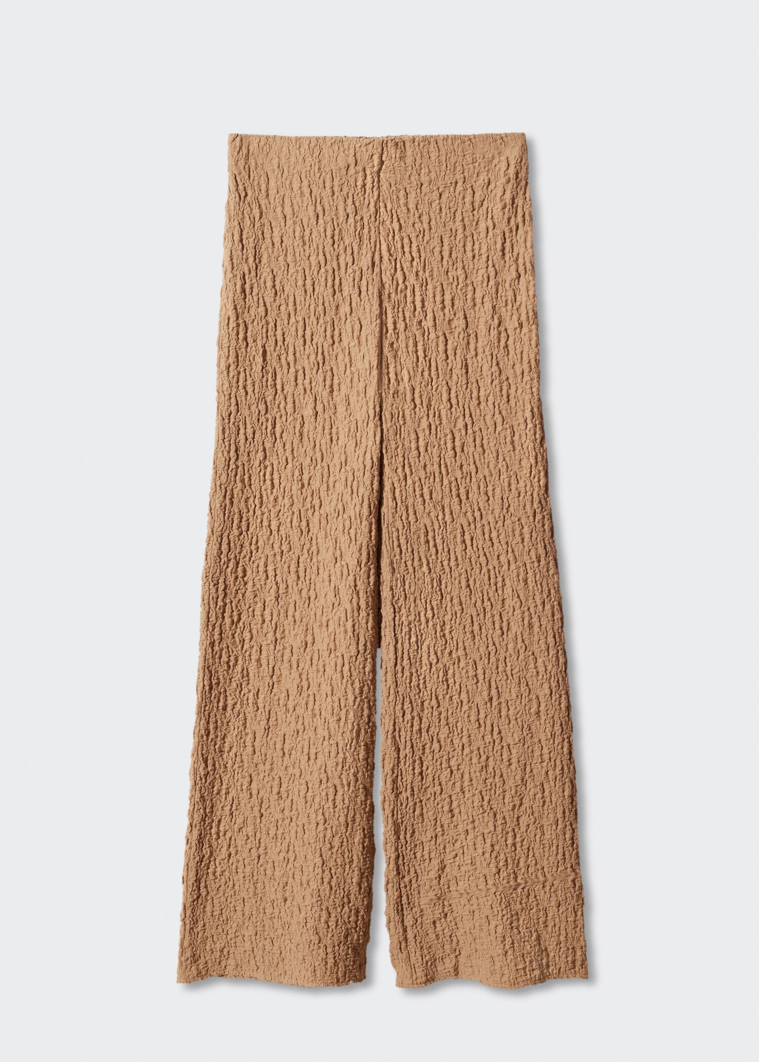 Pantaloni cu textură wide-leg - Articol fără model