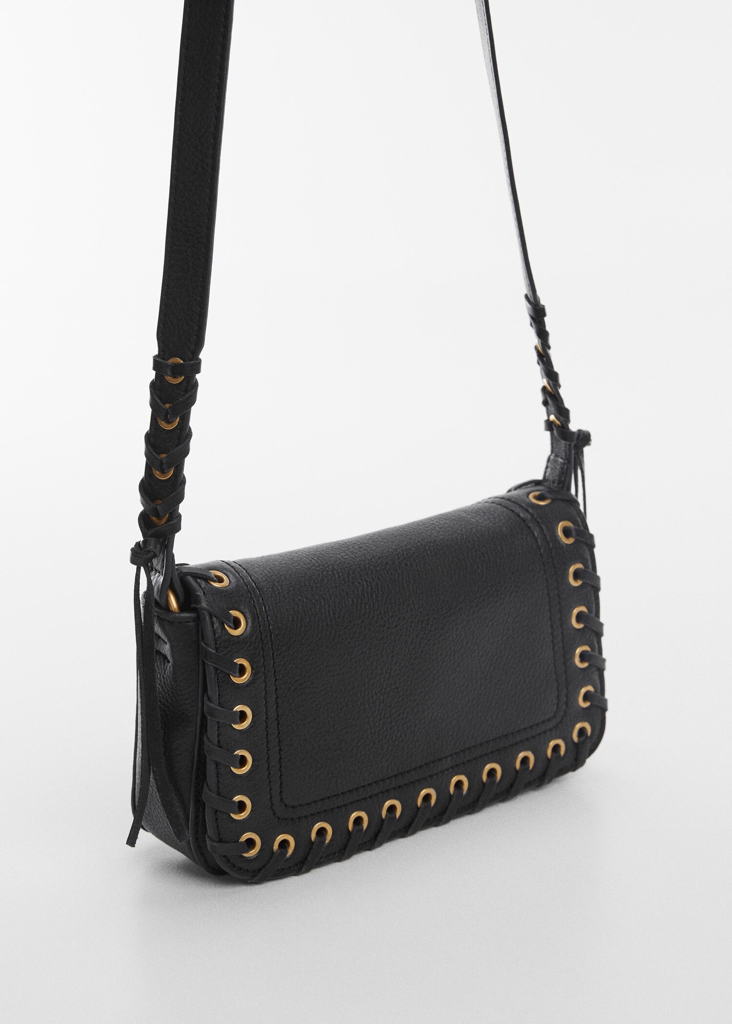Stud leather bag - Medium plane