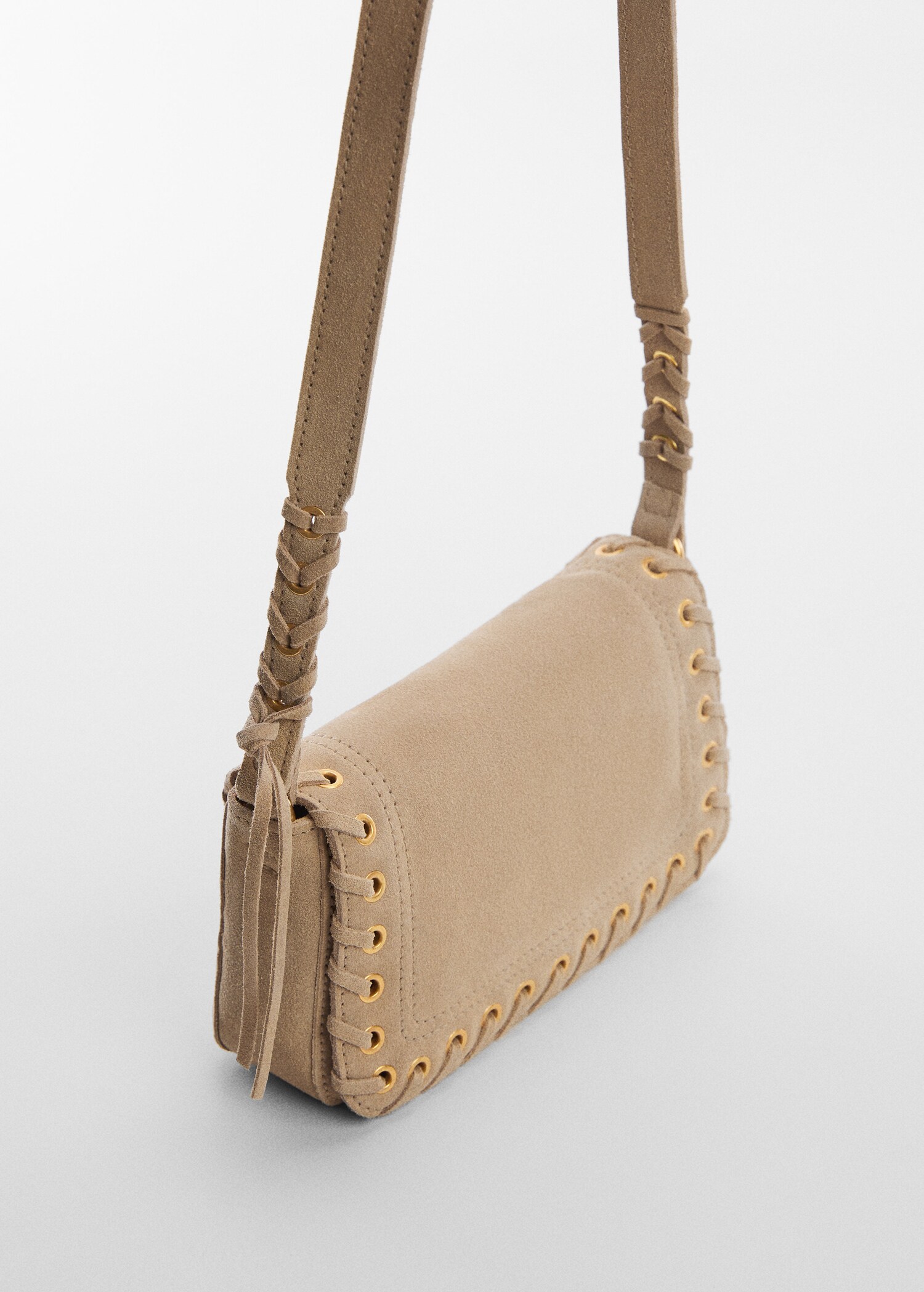 Stud leather bag - Medium plane