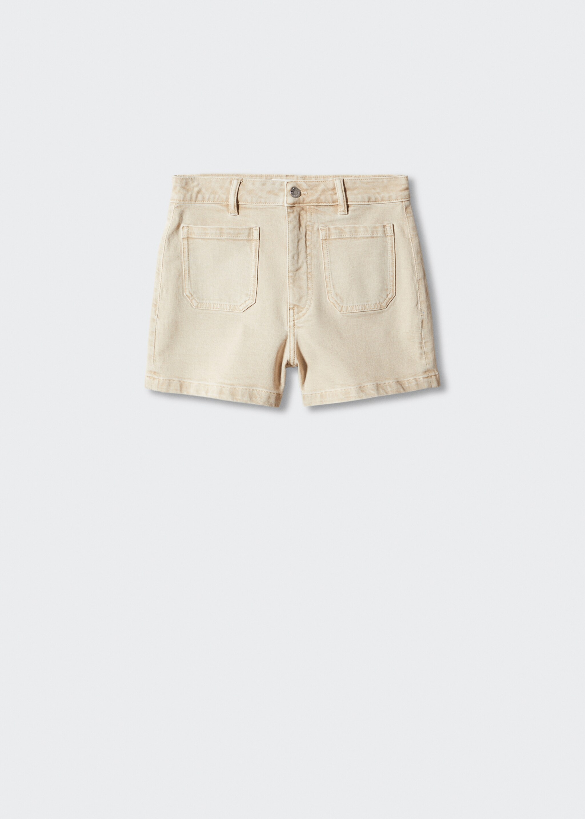 Denim shorts with pockets - Article without model, Sand. Ref: 57040282-00.