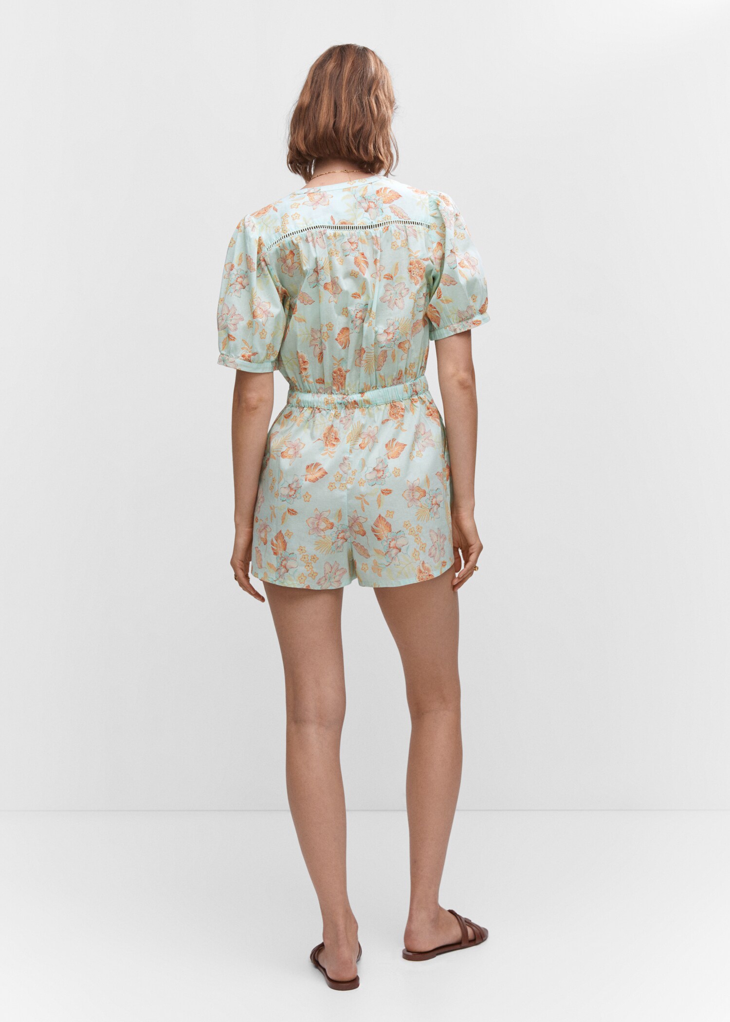 Floral short jumpsuit - Reverse of the article