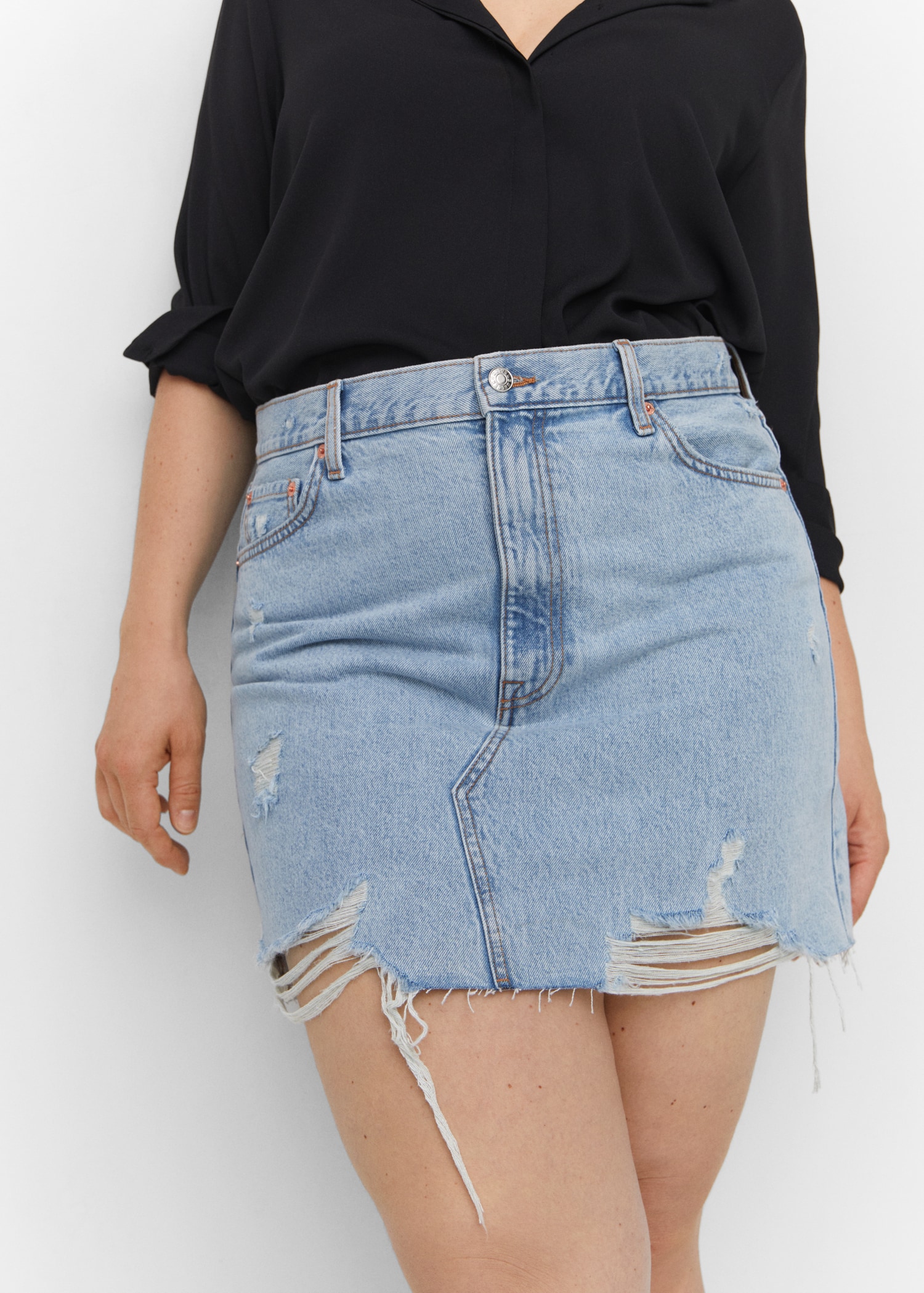 Denim mini-skirt - Details of the article 4