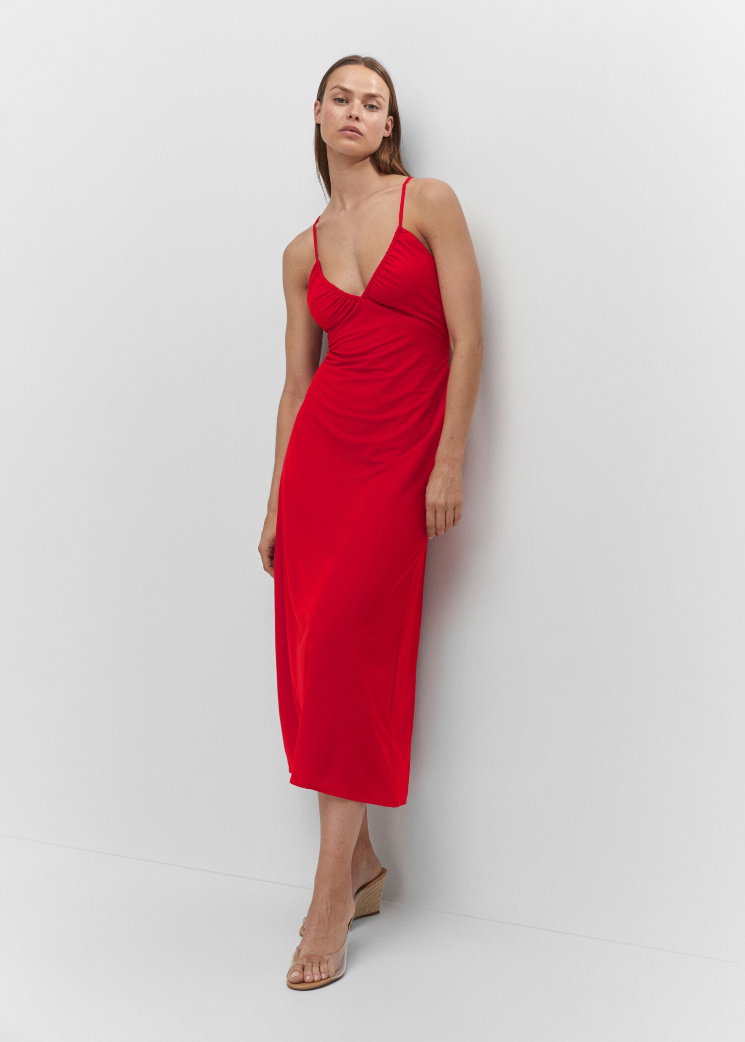 Ruched midi dress - Details of the article 2