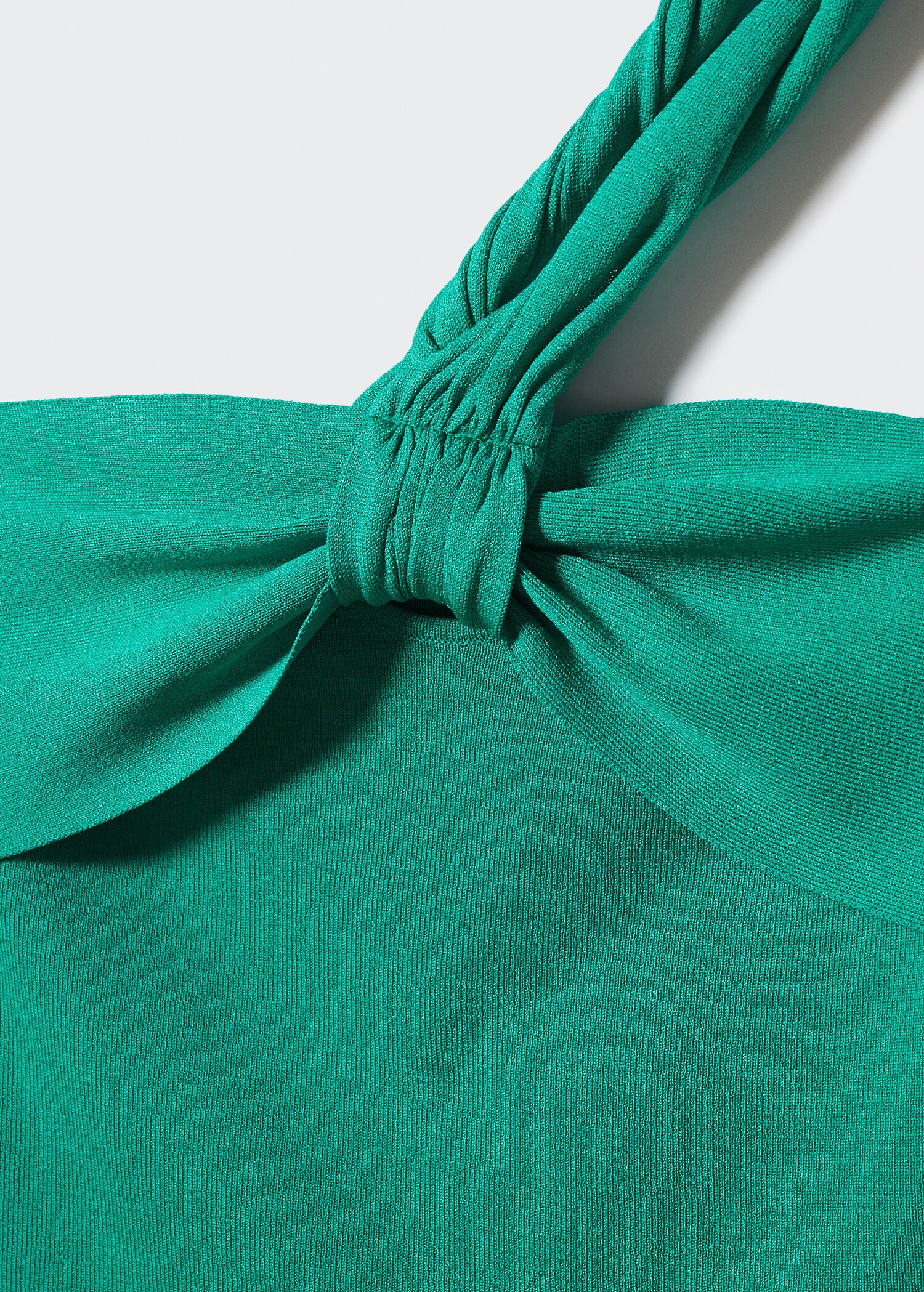 Asymmetrical-neck knitted top - Details of the article 8