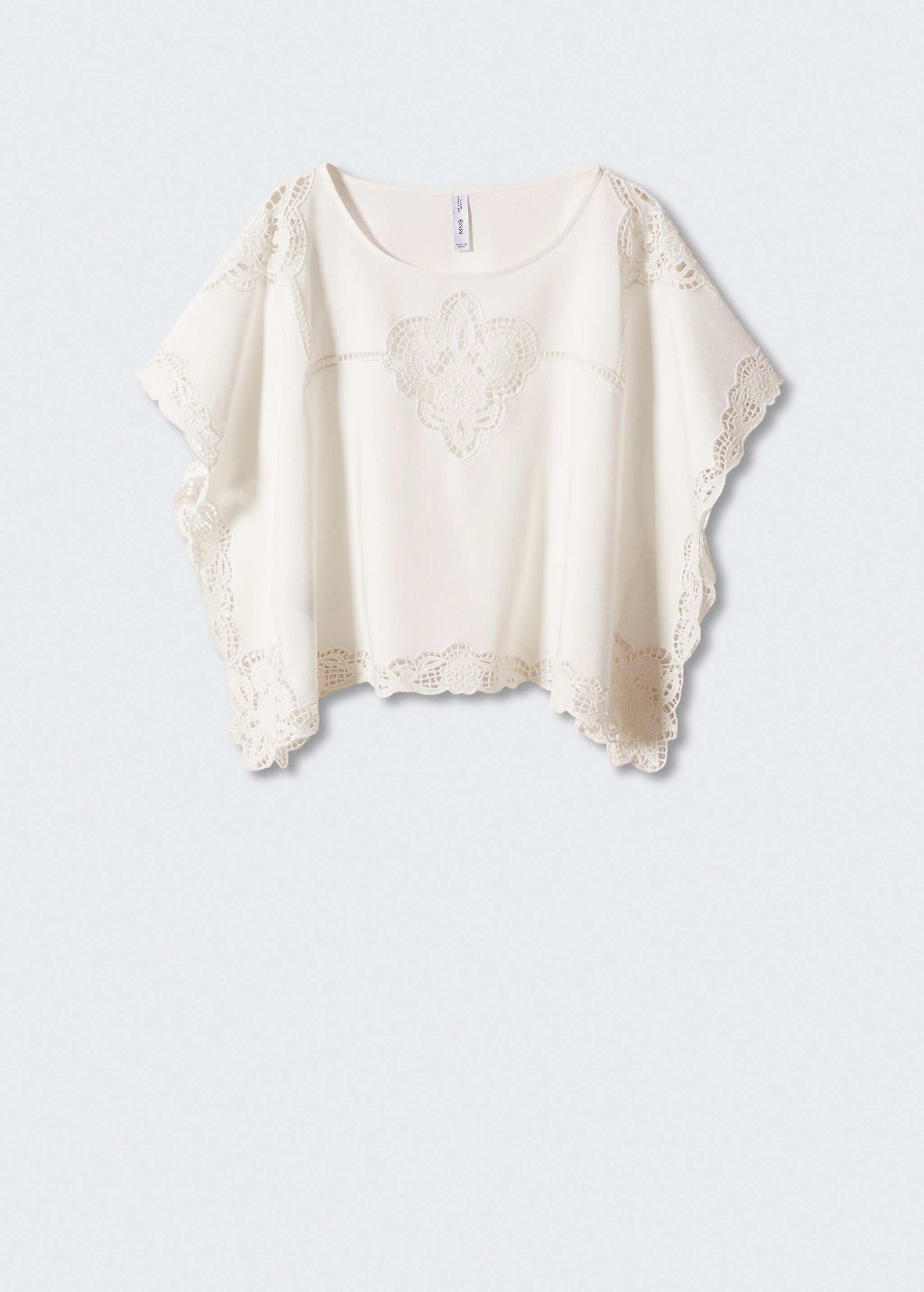 Embroidered openwork blouse - Article without model