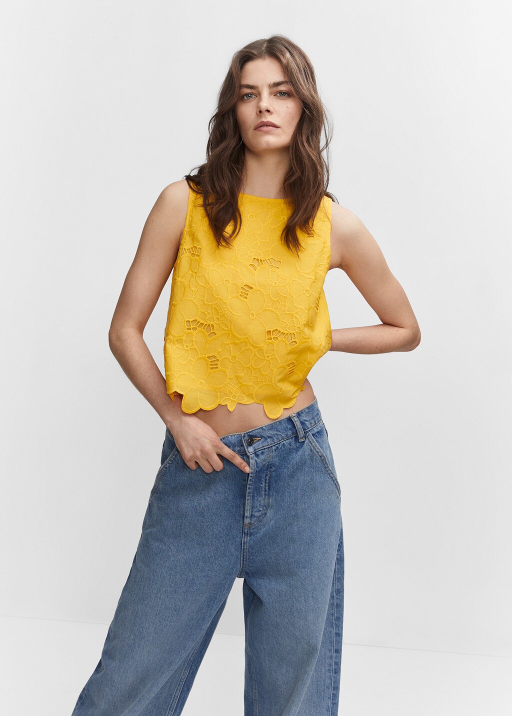 Blouse broderies ajourees