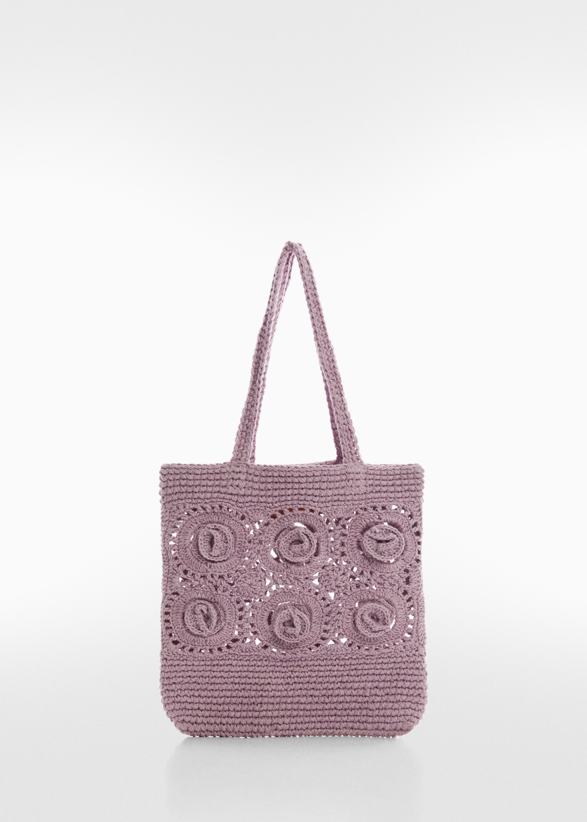 Flowers crochet mini bag - Article without model, Lilac. Ref: 57040319-00.