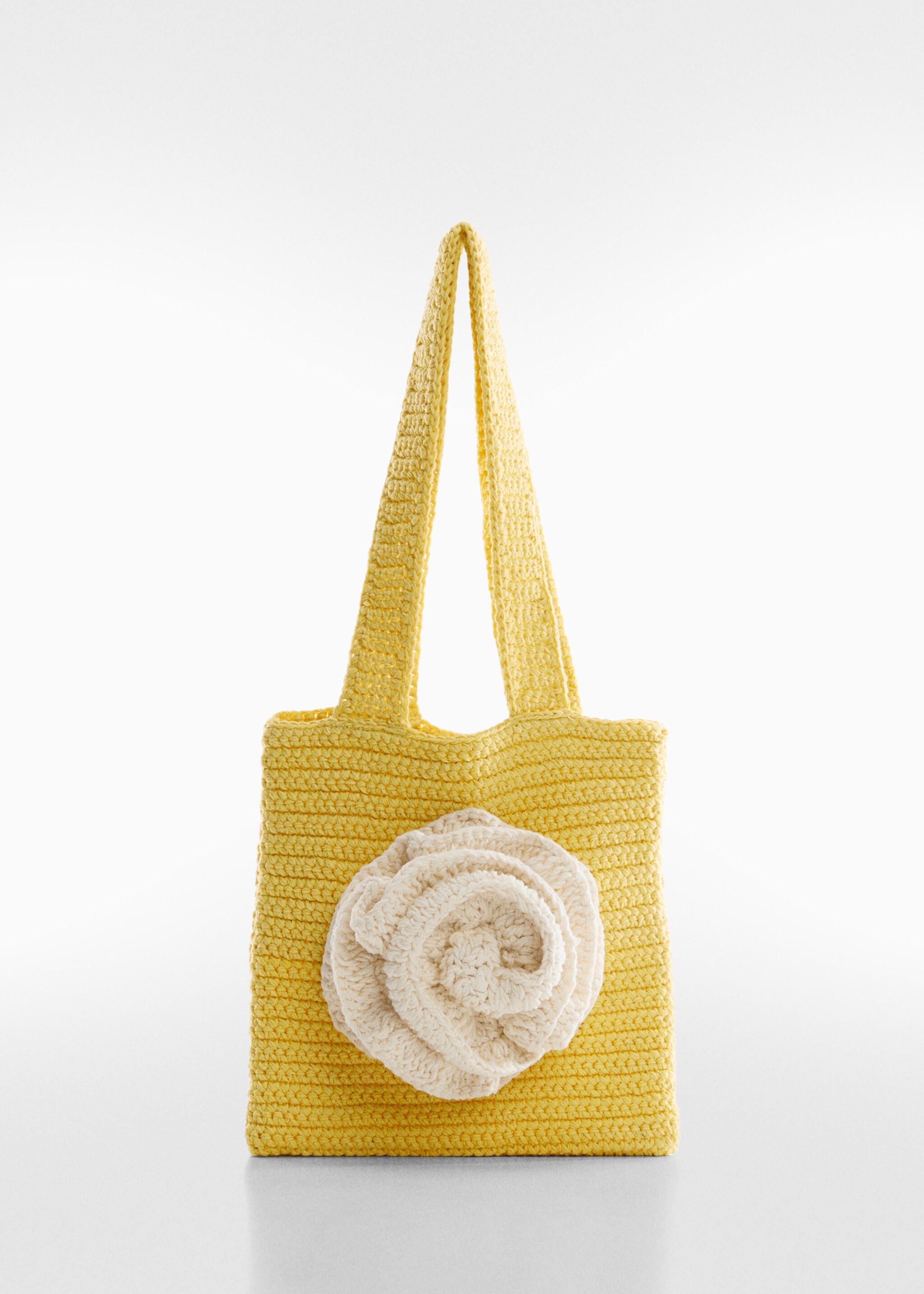 Floral crochet bag - Article without model, Yellow. Ref: 57040321-00.
