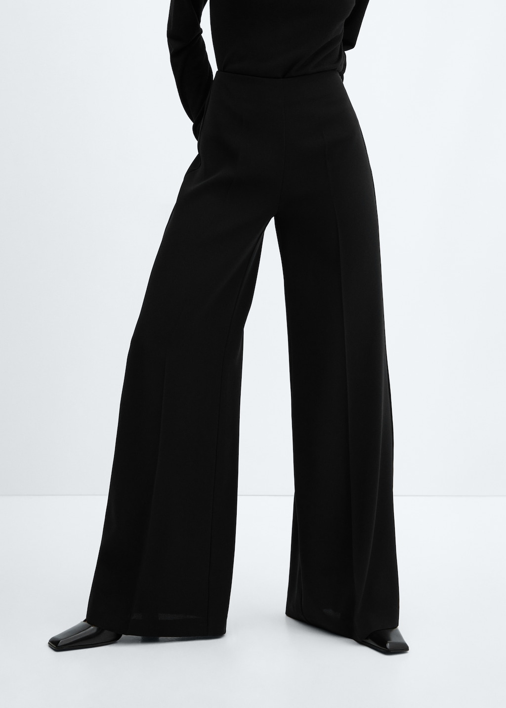 High waist Palazzo Trousers Women MANGO OUTLET USA high-waist-palazzo-trousers-women-mango-outlet-usa