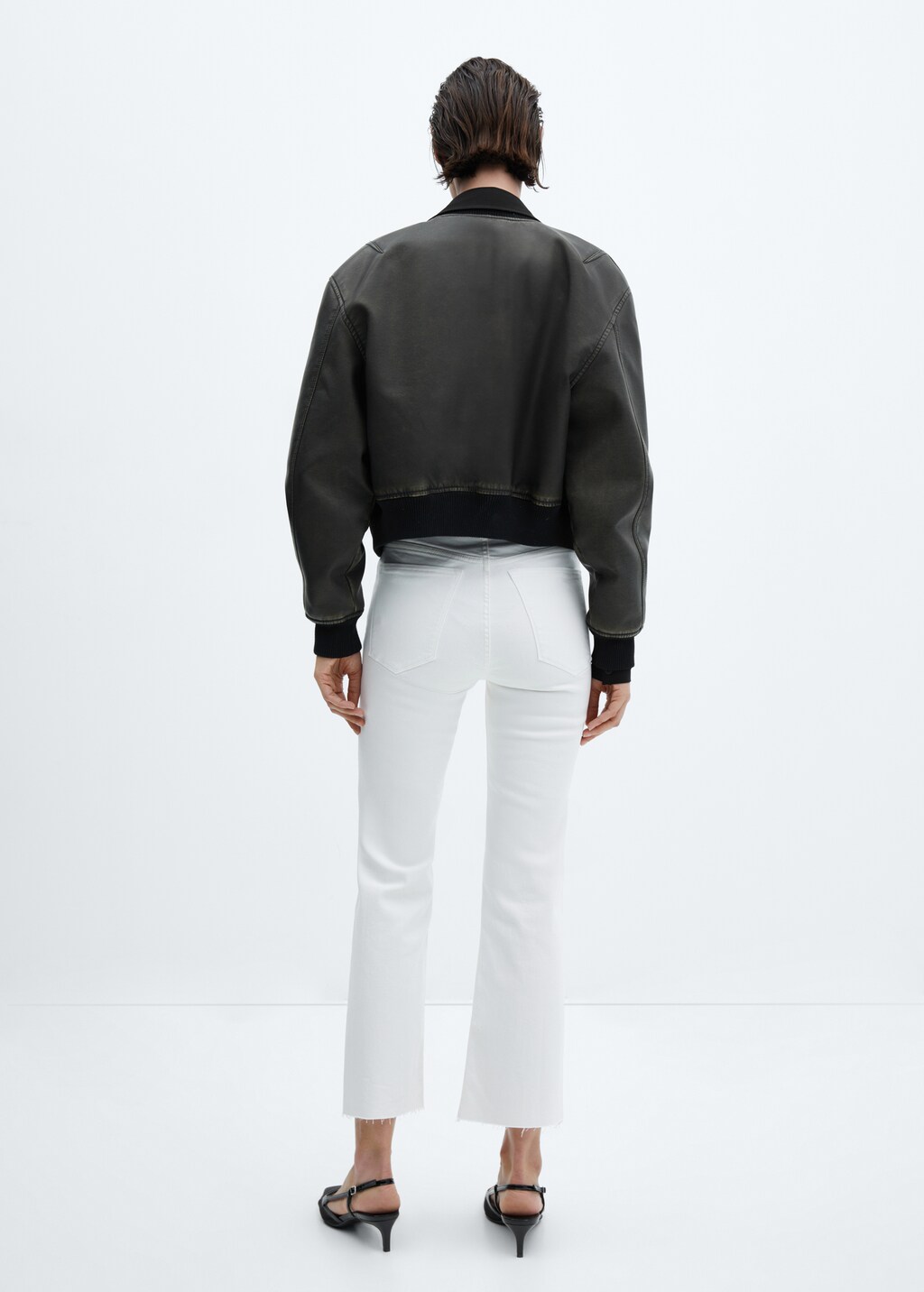 Crop flared jeans - Women | MANGO OUTLET USA Crop flared jeans - Women | MANGO OUTLET USA