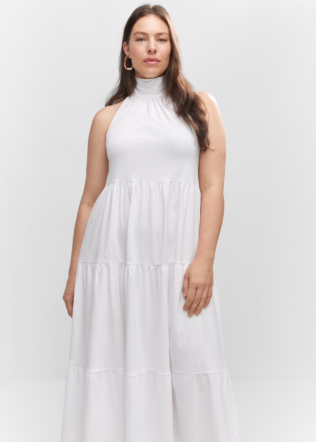 Halter neck open back dress Women MANGO OUTLET United Kingdom