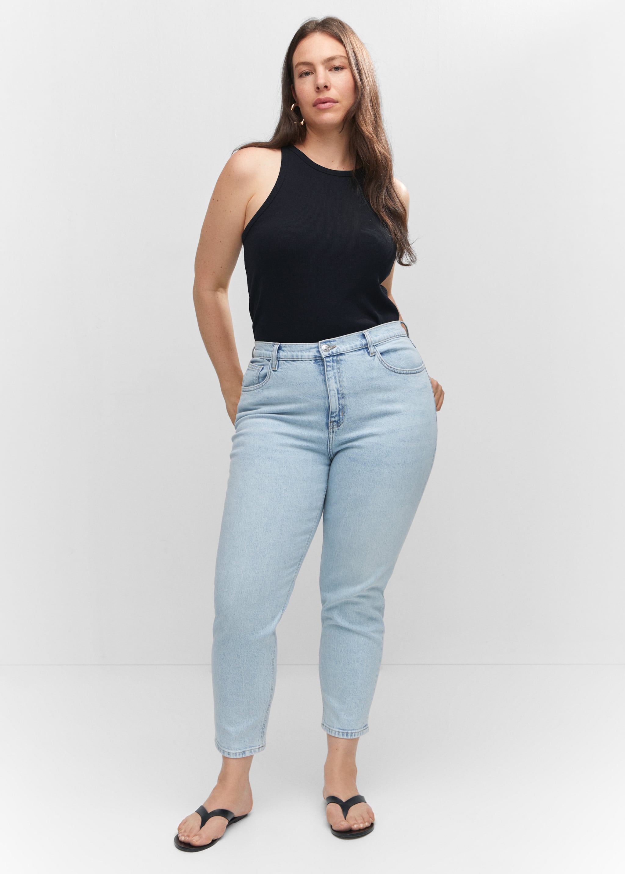 Comfort Mom-Jeans mit hoher Bundhöhe - Detail des Artikels 3