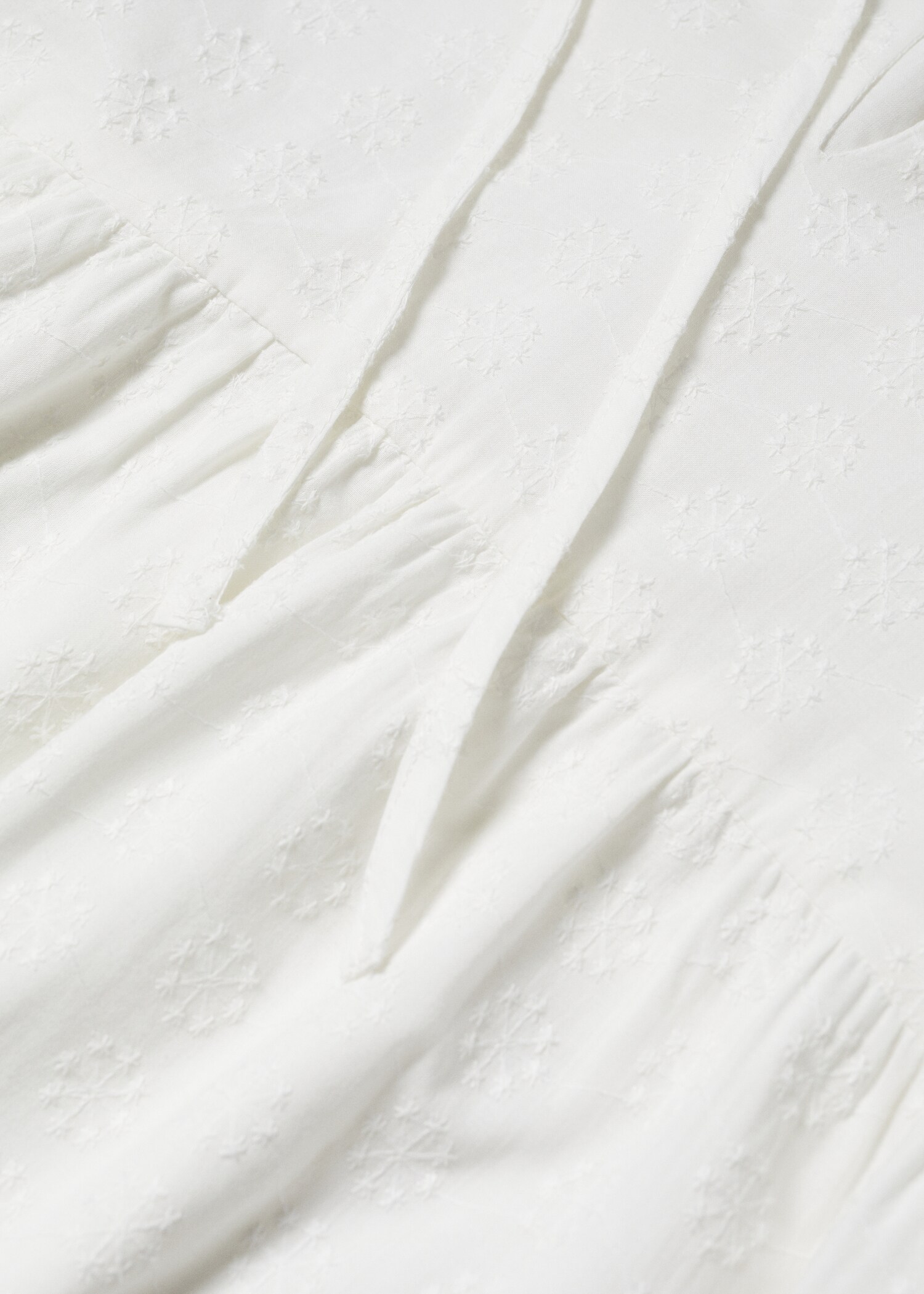 Puff-sleeved embroidered dress - Details of the article 8