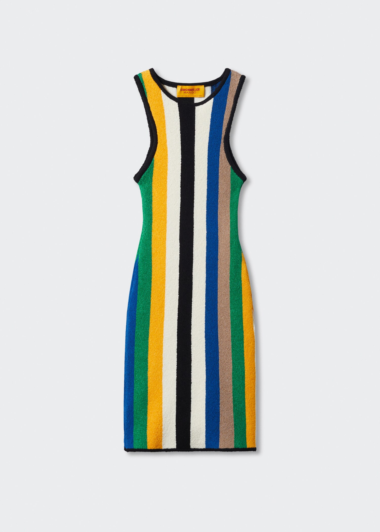 Multi-coloured midi knitted dress - Article without model