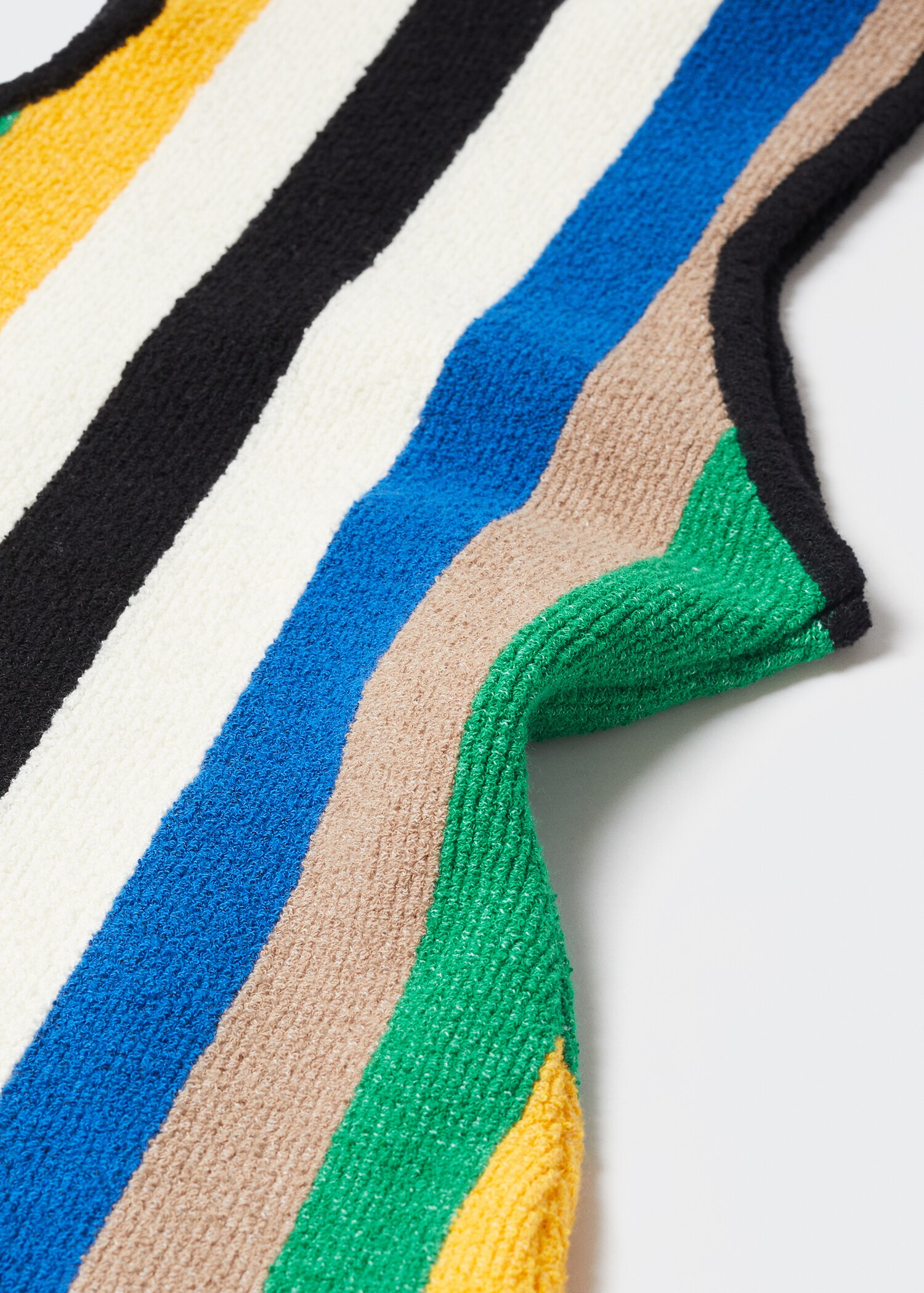 Multi-coloured midi knitted dress - Details of the article 8