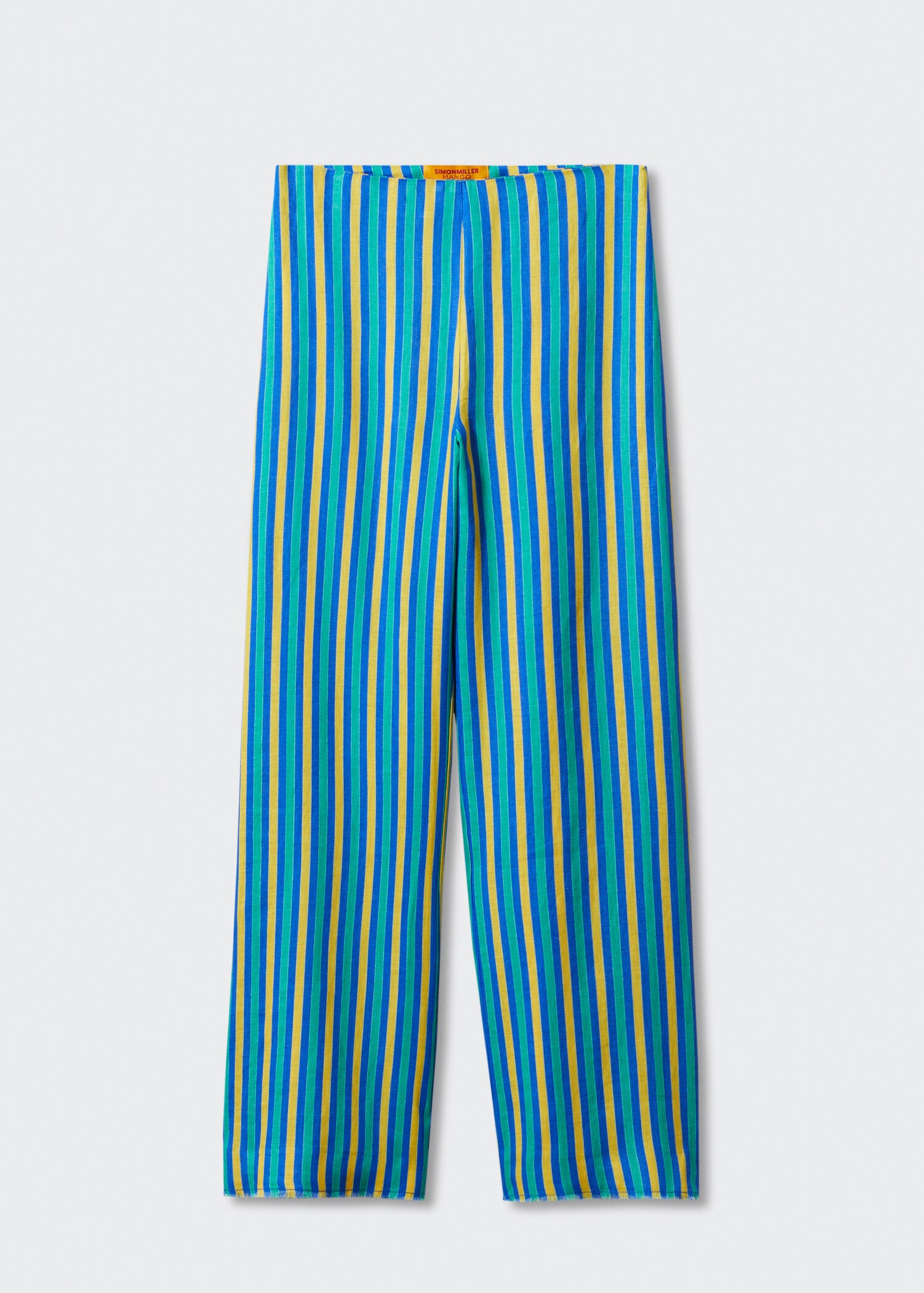 Multi-colored striped linen pants - Article without model