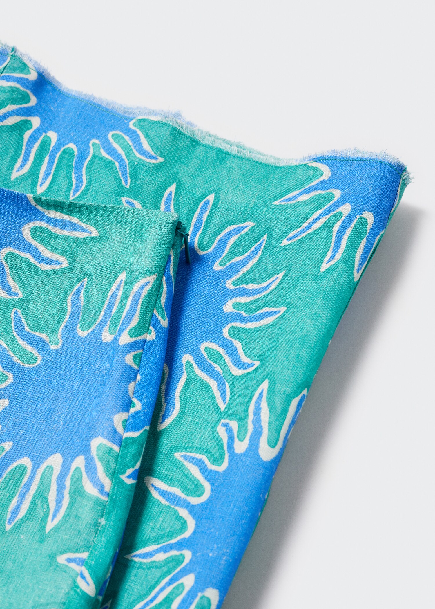 Printed linen wideleg pants - Details of the article 8