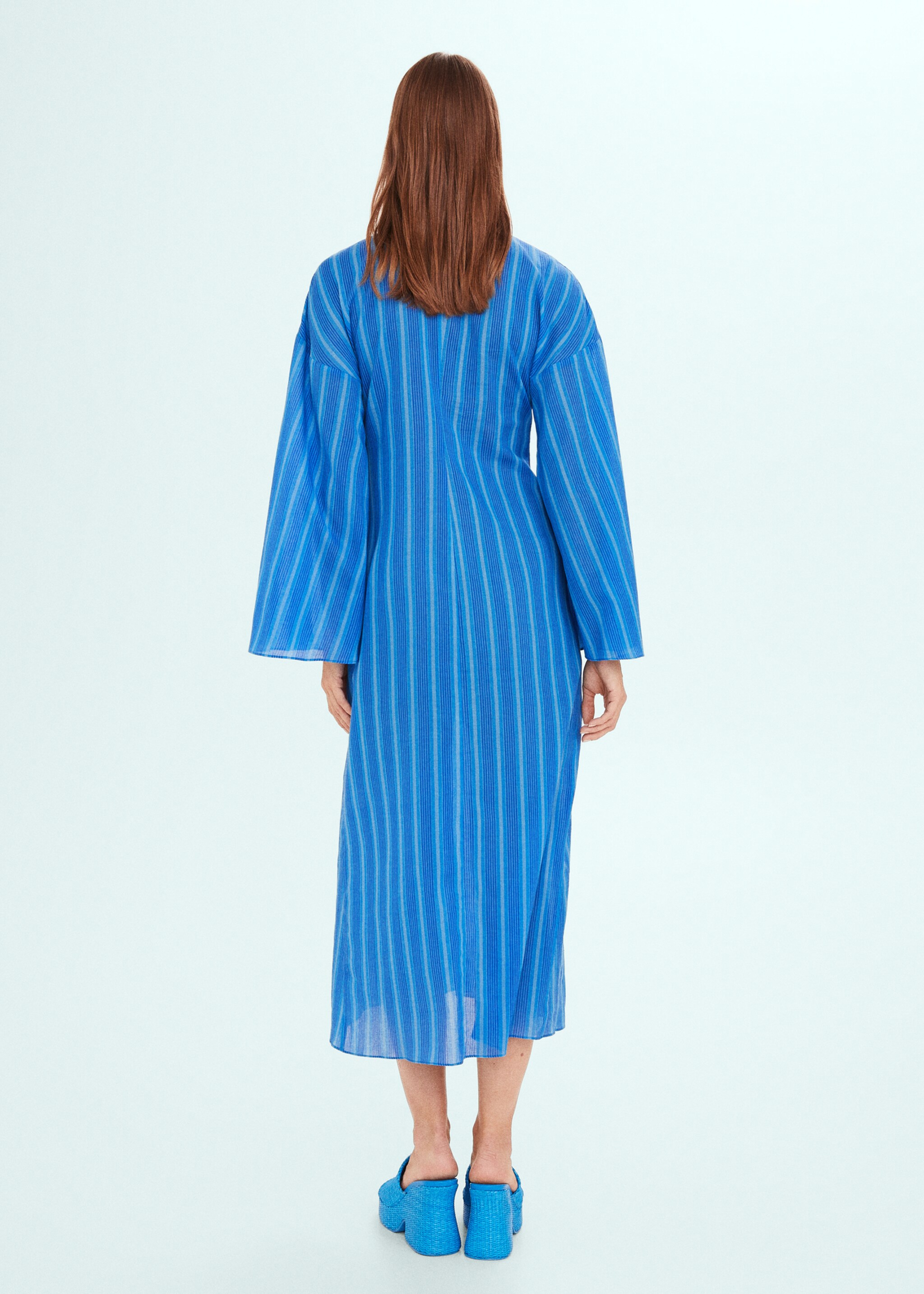 Striped dress with knot detail - Reverse of the article