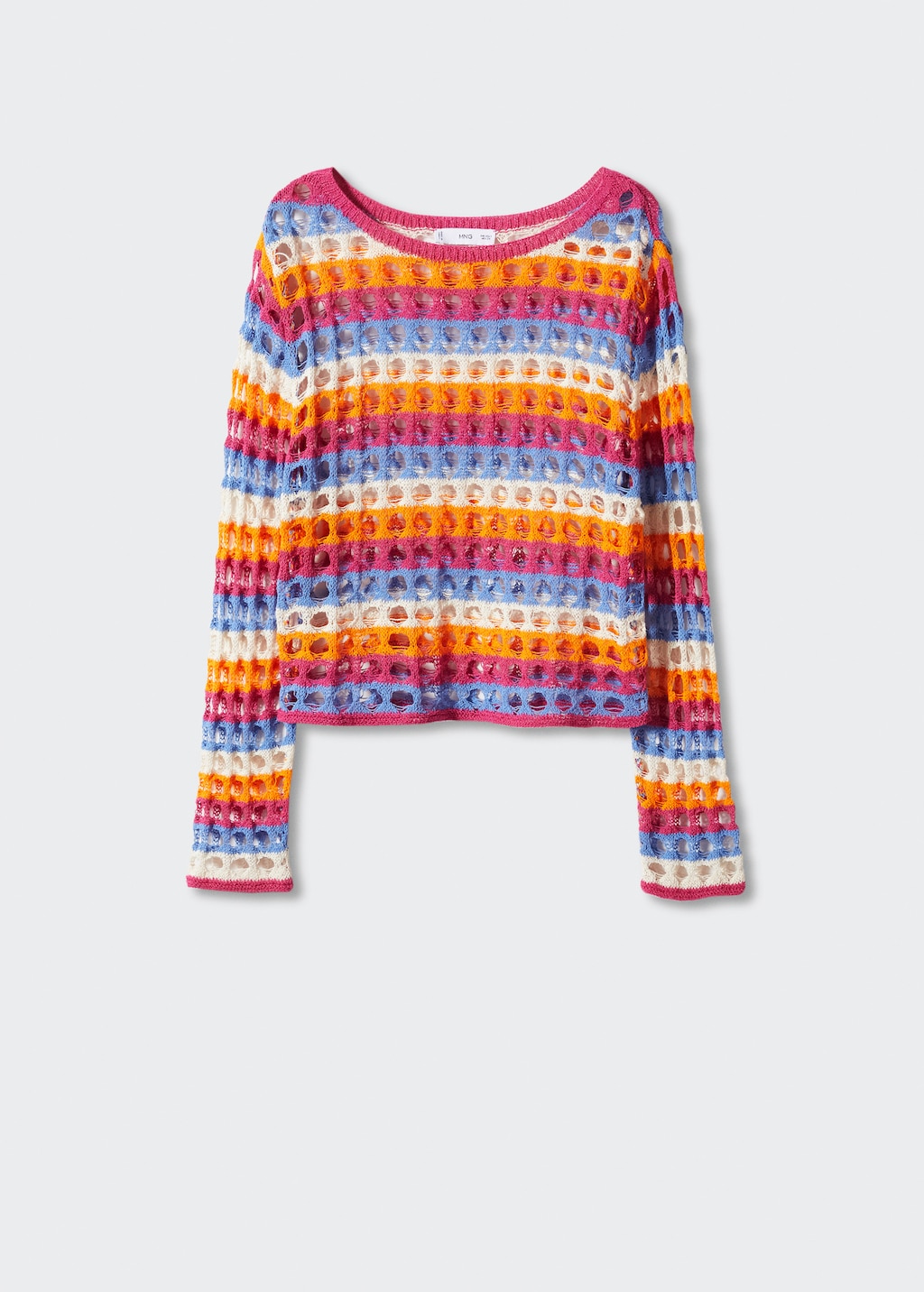 売れ筋商品|||ノクチューン ニット&セーター アウター レディース Women's Striped Crocheted Knitted Sweater Multi-colored ミックスカラーニット[品番：ZJ000022955]｜Girly Doll