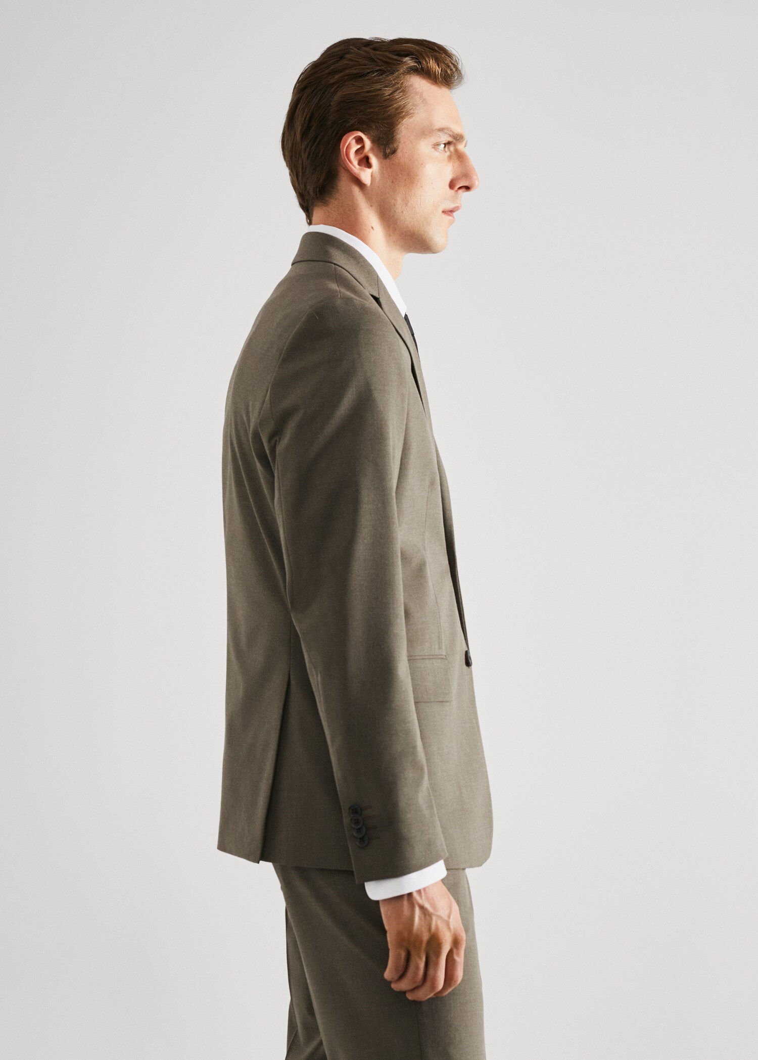 Stretch-fabric slim-fit suit jacket - Details of the article 2