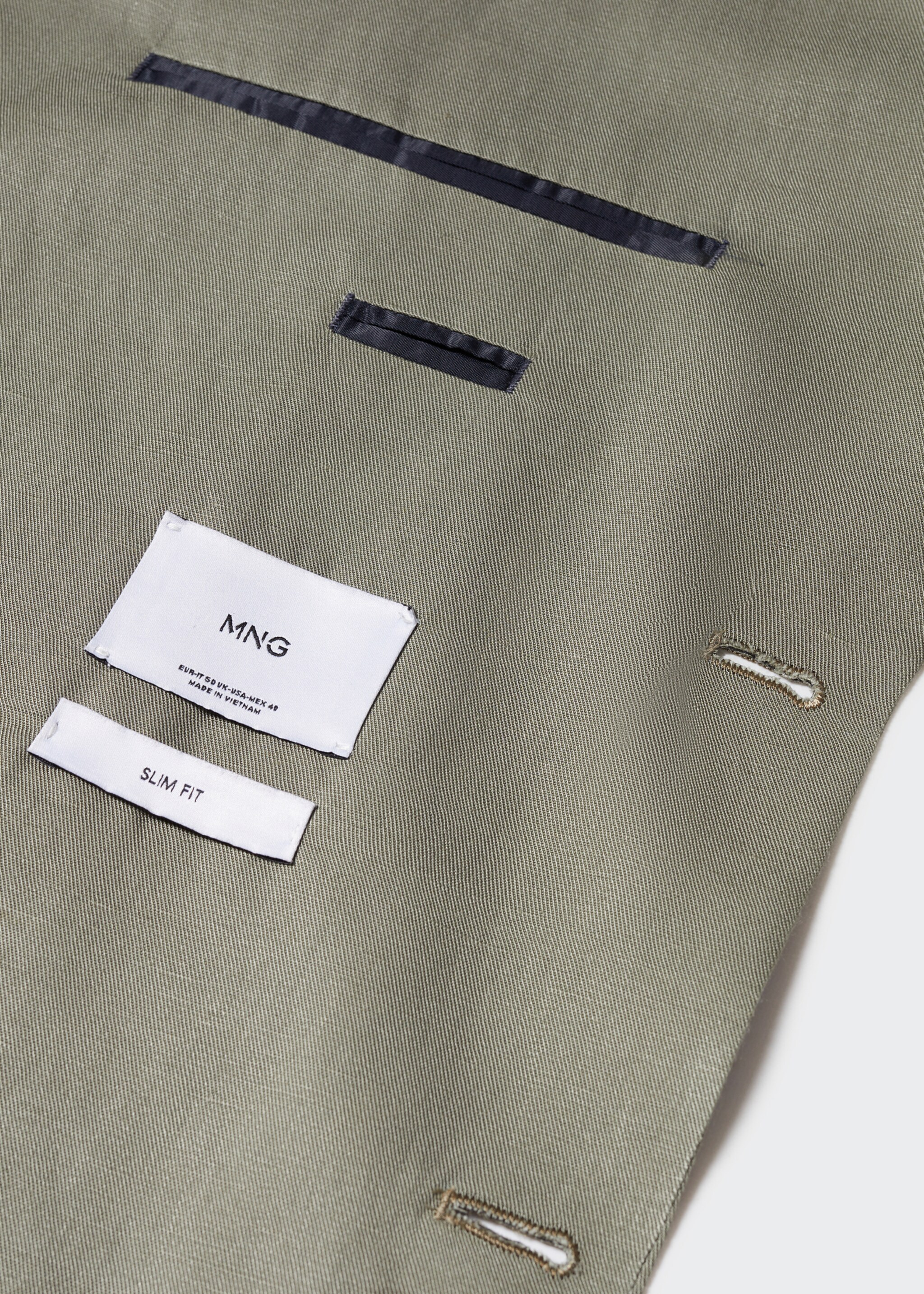 Slim fit linen suit blazer - Details of the article 8
