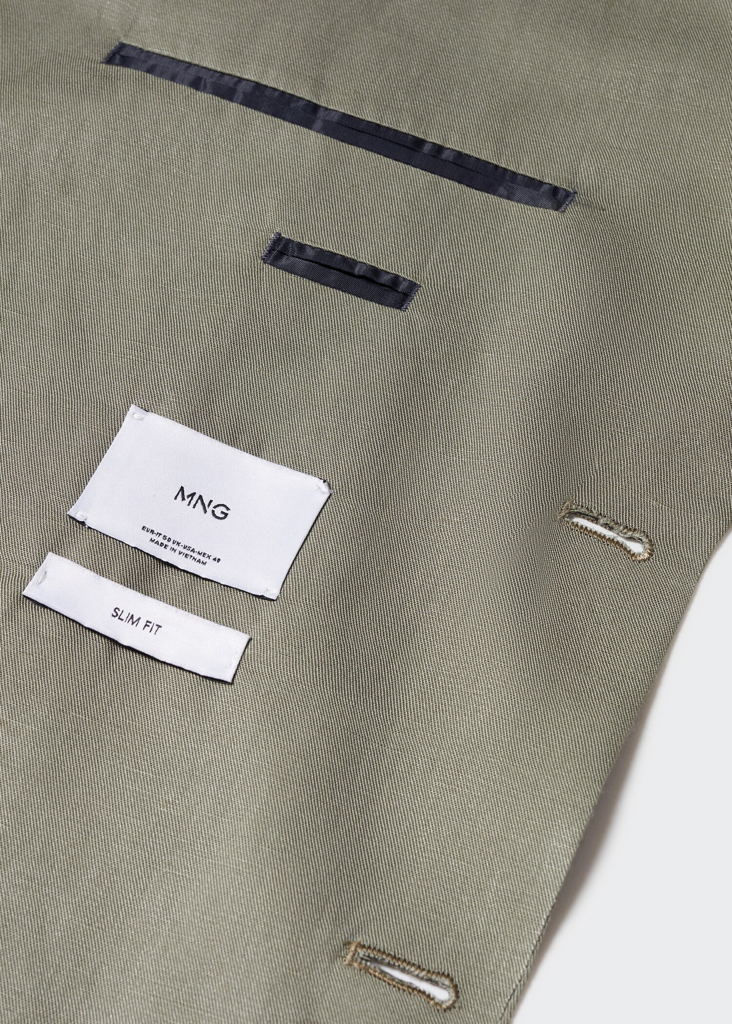 Slim fit linen suit blazer - Details of the article 8