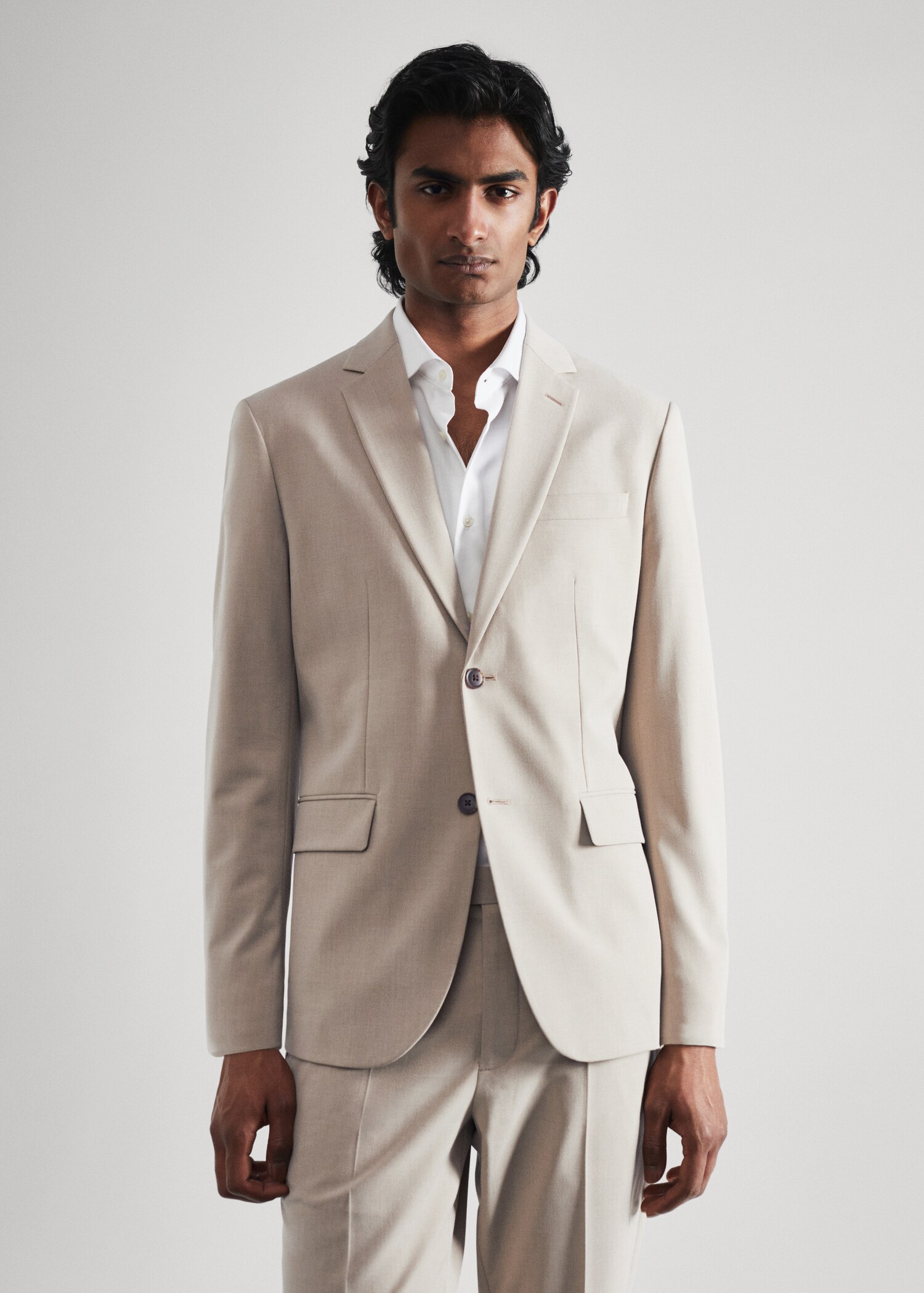 Americana traje slim fit tejido comfort stretch - Plano medio