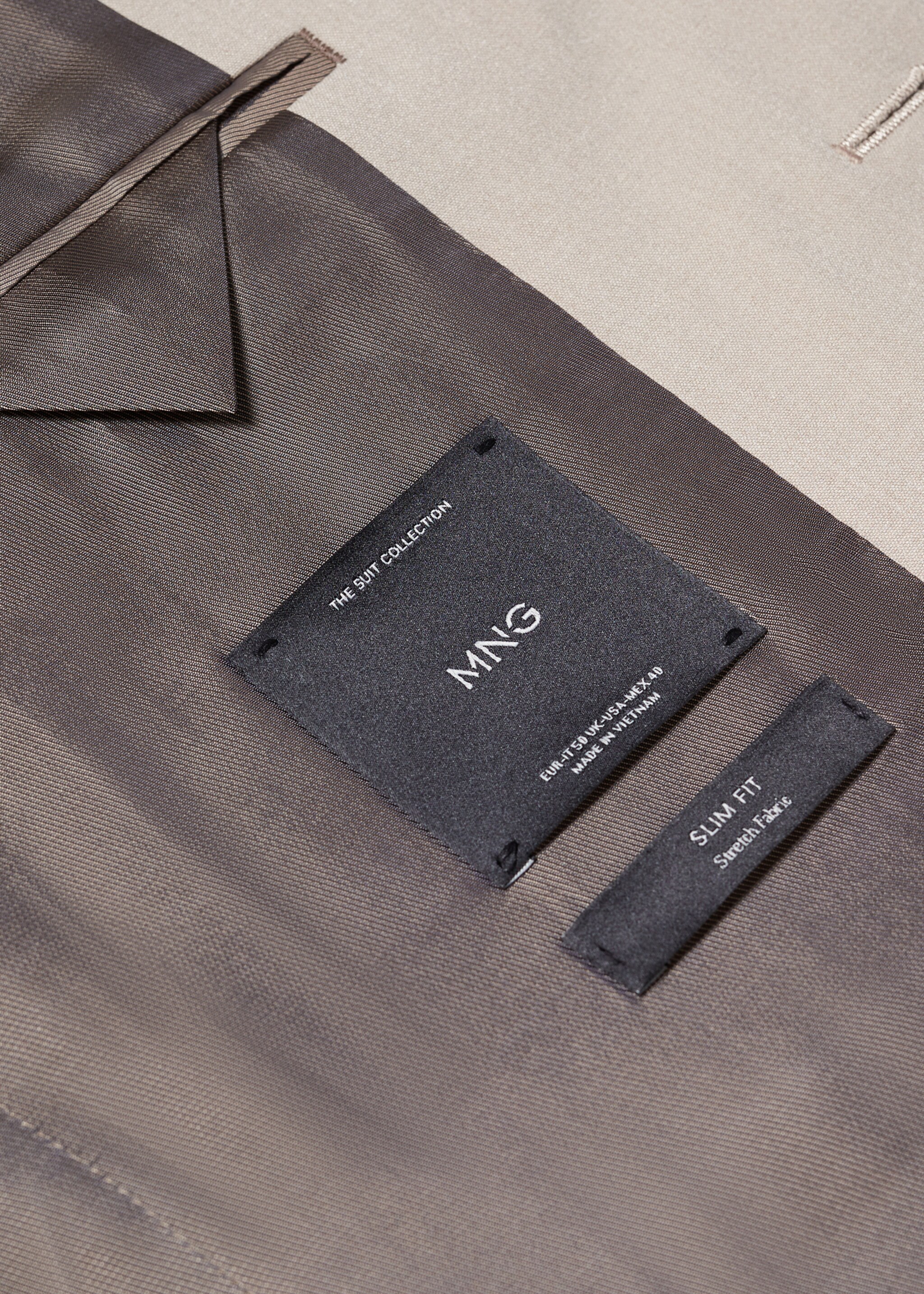 Stretch-fabric slim-fit suit jacket - Details of the article 0
